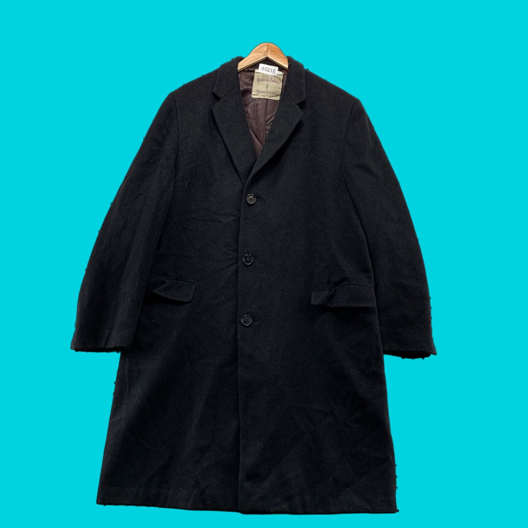Vintage VINTAGE Hickey Freeman 100% Wool Overcoat Mens 42 Black 60s 70s Wool Union USA Coat Size US XS / EU 42 / 0 - 1 Thumbnail