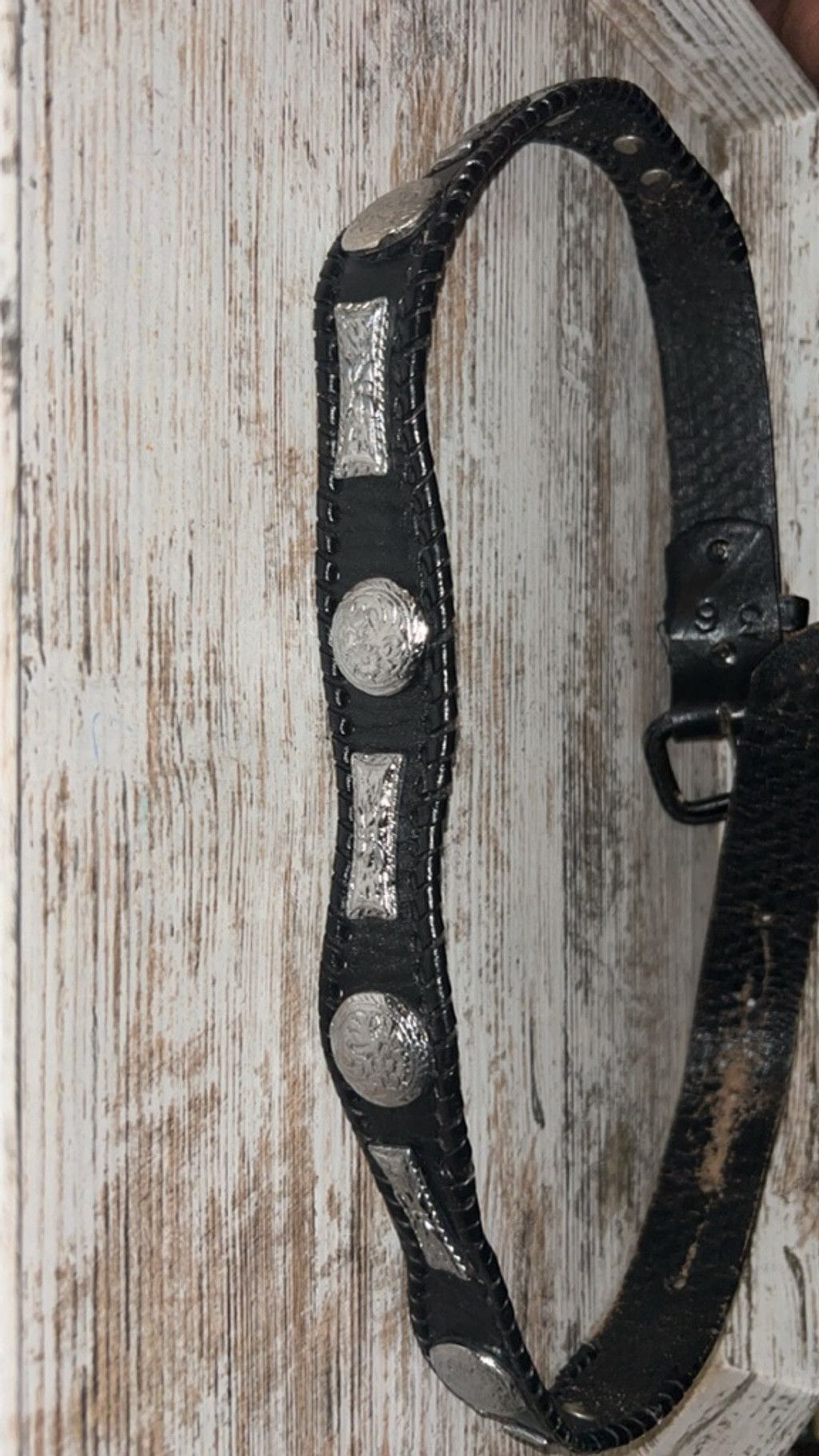 The Unbranded Brand Women's Unbranded Black Silver Concho Western Belt One Size Size ONE SIZE - 5 Thumbnail