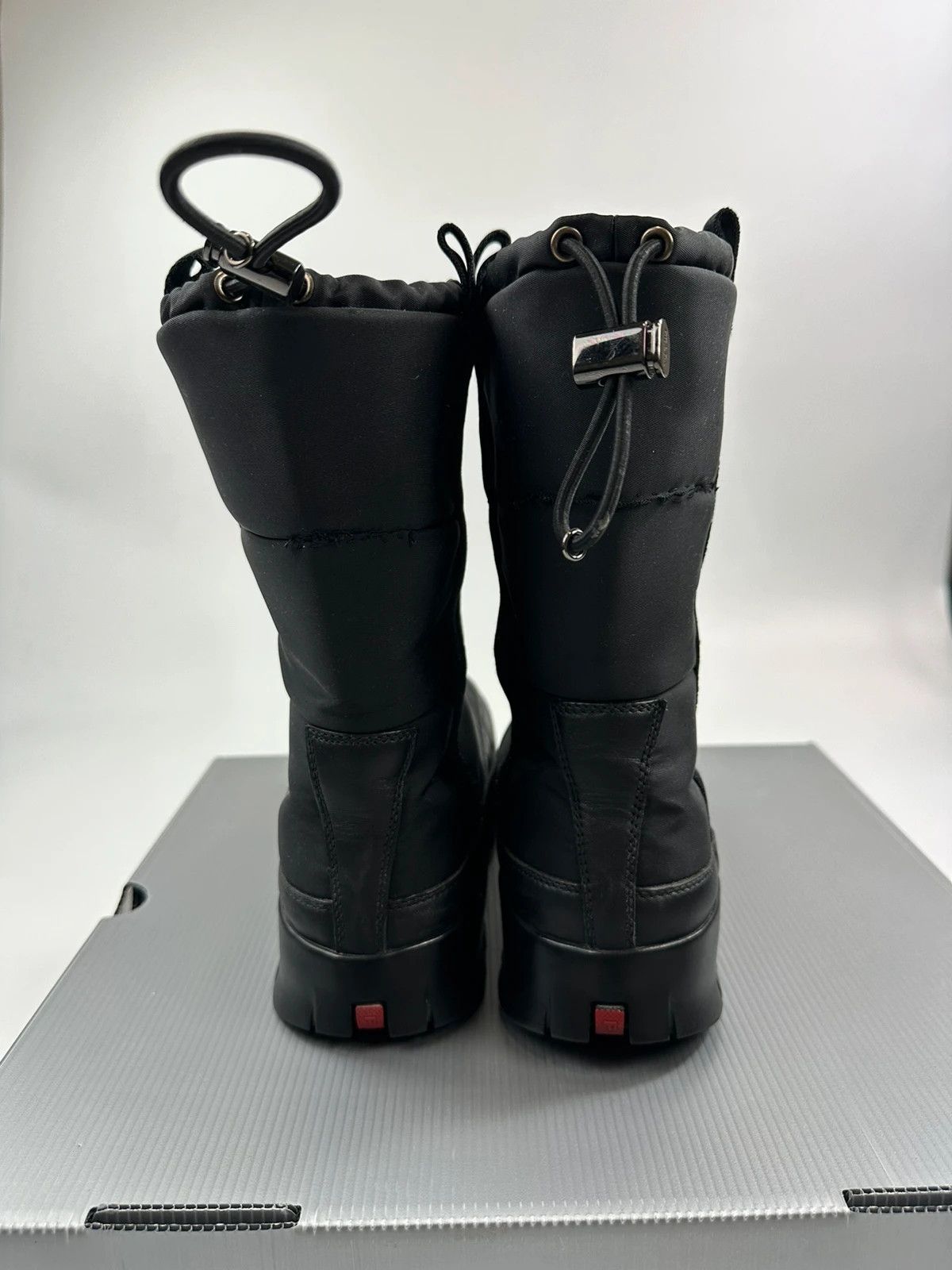 Prada Prada Sport FW1999 Black Moon Boots Ski Snow Chunky Sole Size US 8 / IT 38 - 12 Thumbnail
