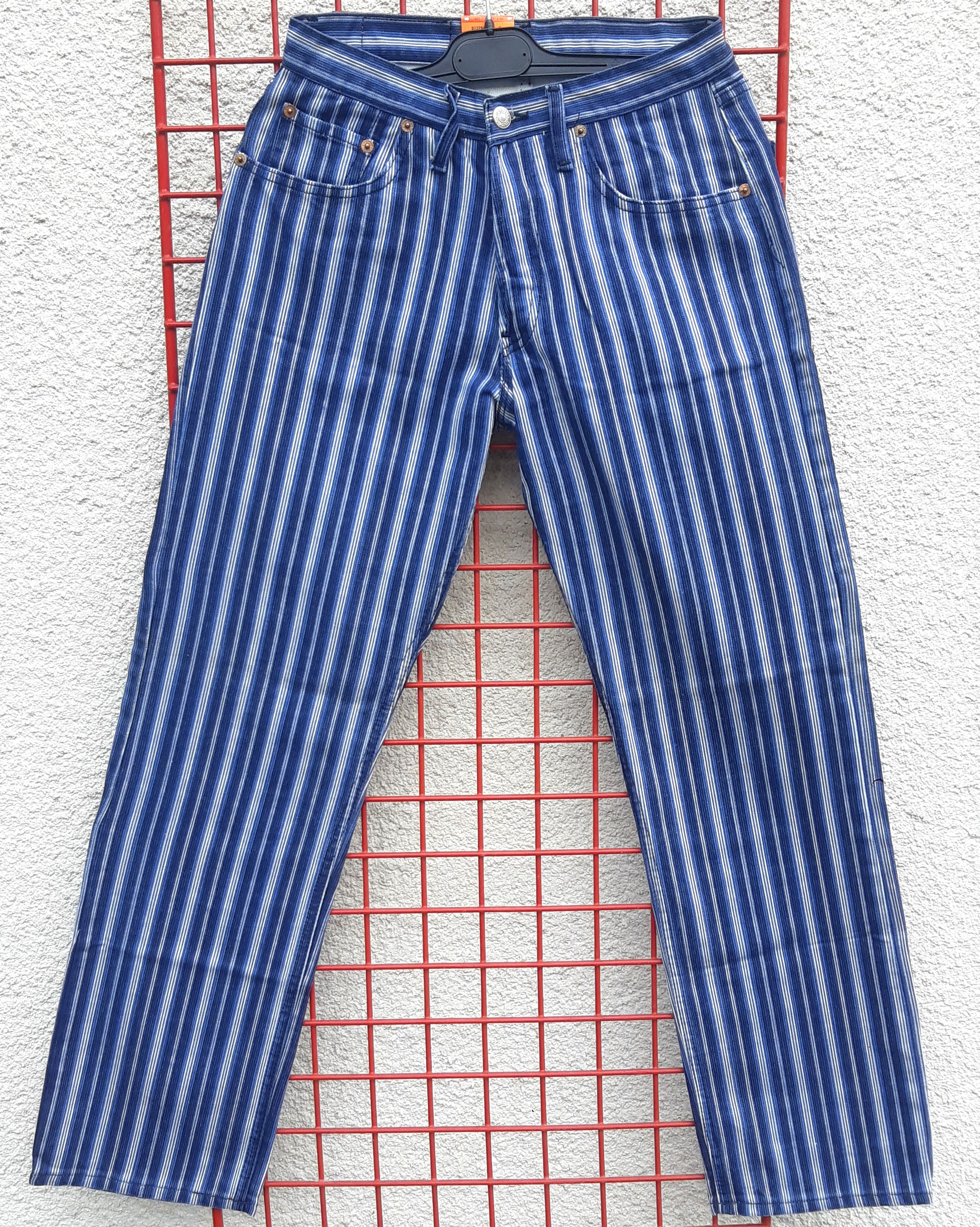 Levi's Vintage 90s LEVIS 501 Original Fit USA Hickory Stripe NWT Size 29" - 1 Thumbnail