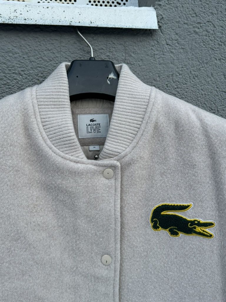 Lacoste Wool Lacoste Live Beige Jaket Big Logo Size XS / US 0-2 / IT 36-38 - 3 Thumbnail