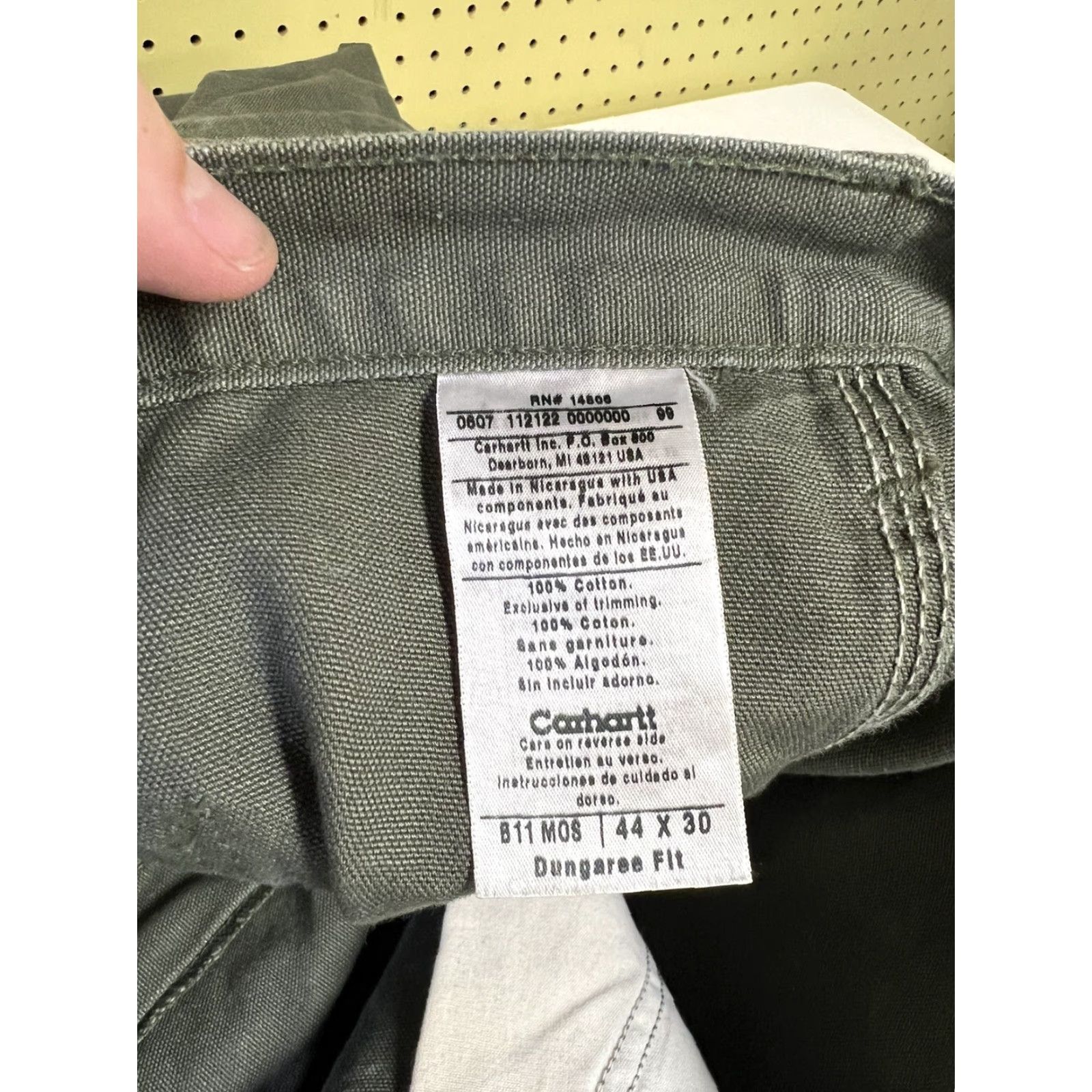 Carhartt Carhartt Jeans Men 44x30 B11 MOS Moss Green Canvas Dungaree Carpenter Utility Pants Mens Clothing休 Size US 44 / EU 60 - 4 Thumbnail