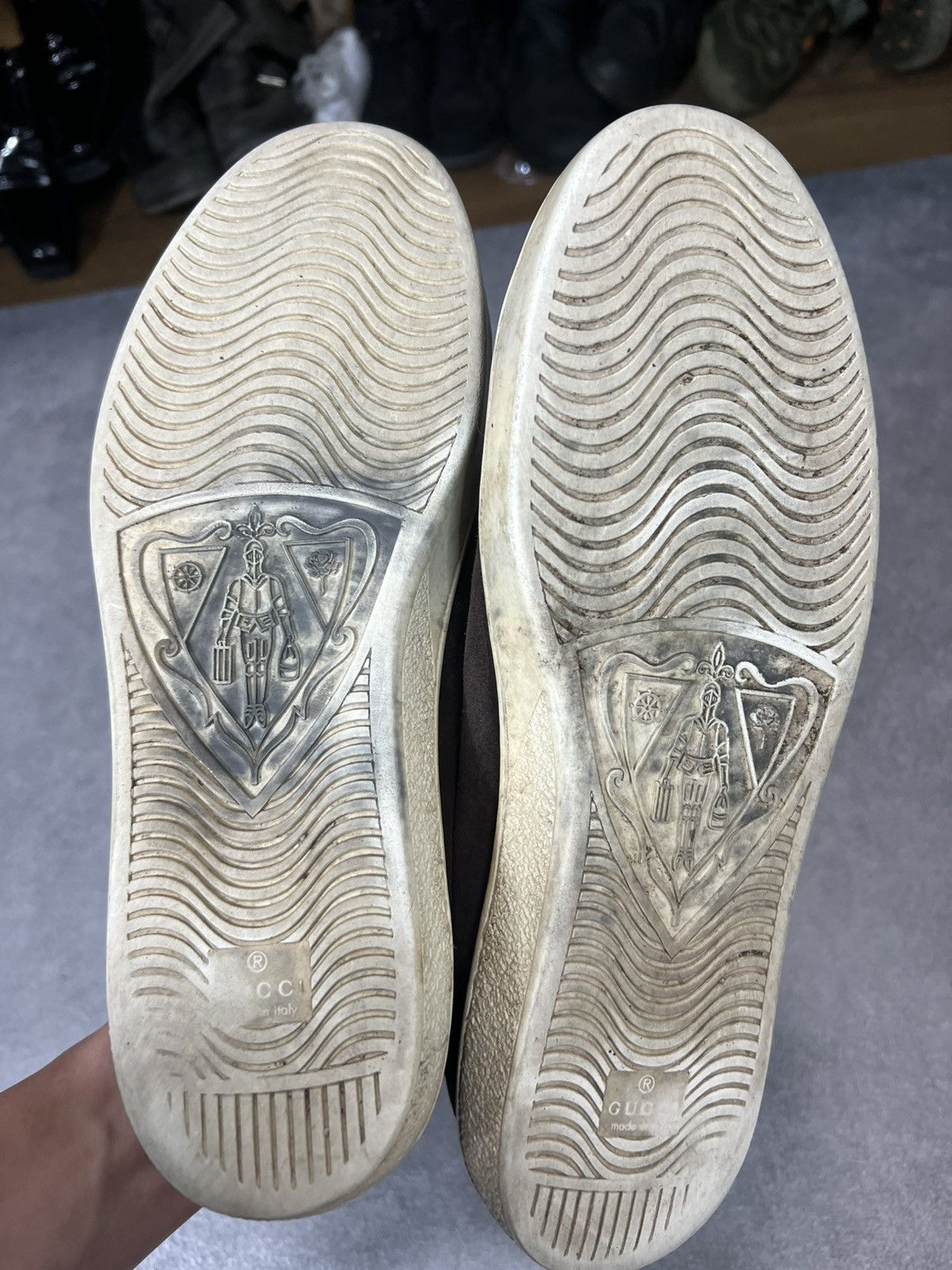 Gucci Men’s Gucci Leather GG Monogram Sneakers ! luxury hype rare Size US 9 / EU 42 - 4 Thumbnail
