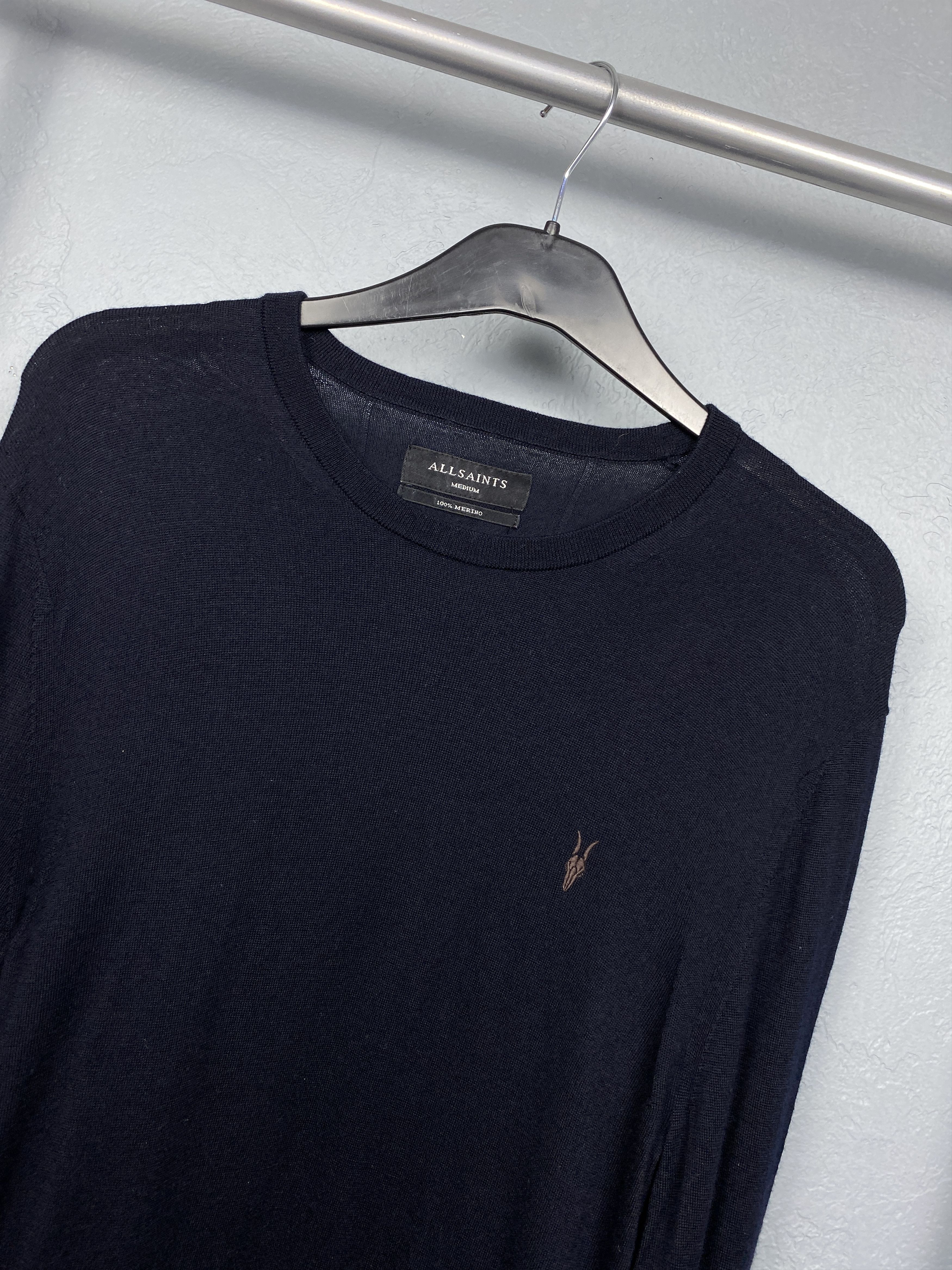 Allsaints AllSaints Mens Mode Merino Wool Sweater Size US M / EU 48-50 / 2 - 2 Thumbnail