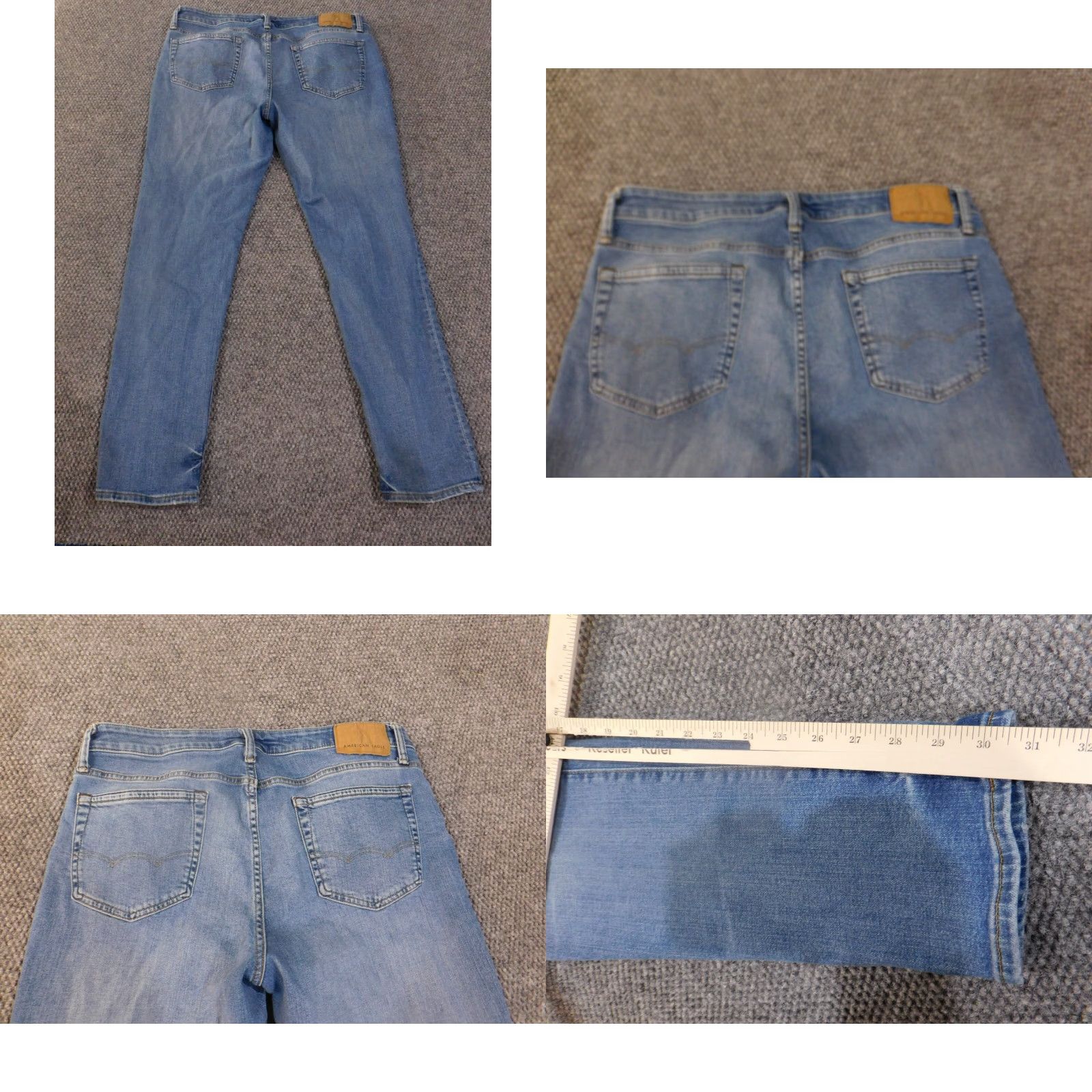 American Eagle Outfitters American Eagle Jeans Mens 36x32 blue athletic skinny light wash Denim Regular Zip Cotton Jeans Mens Blue 36 31 Slimming N/A Size US 36 / EU 52 - 8 Thumbnail