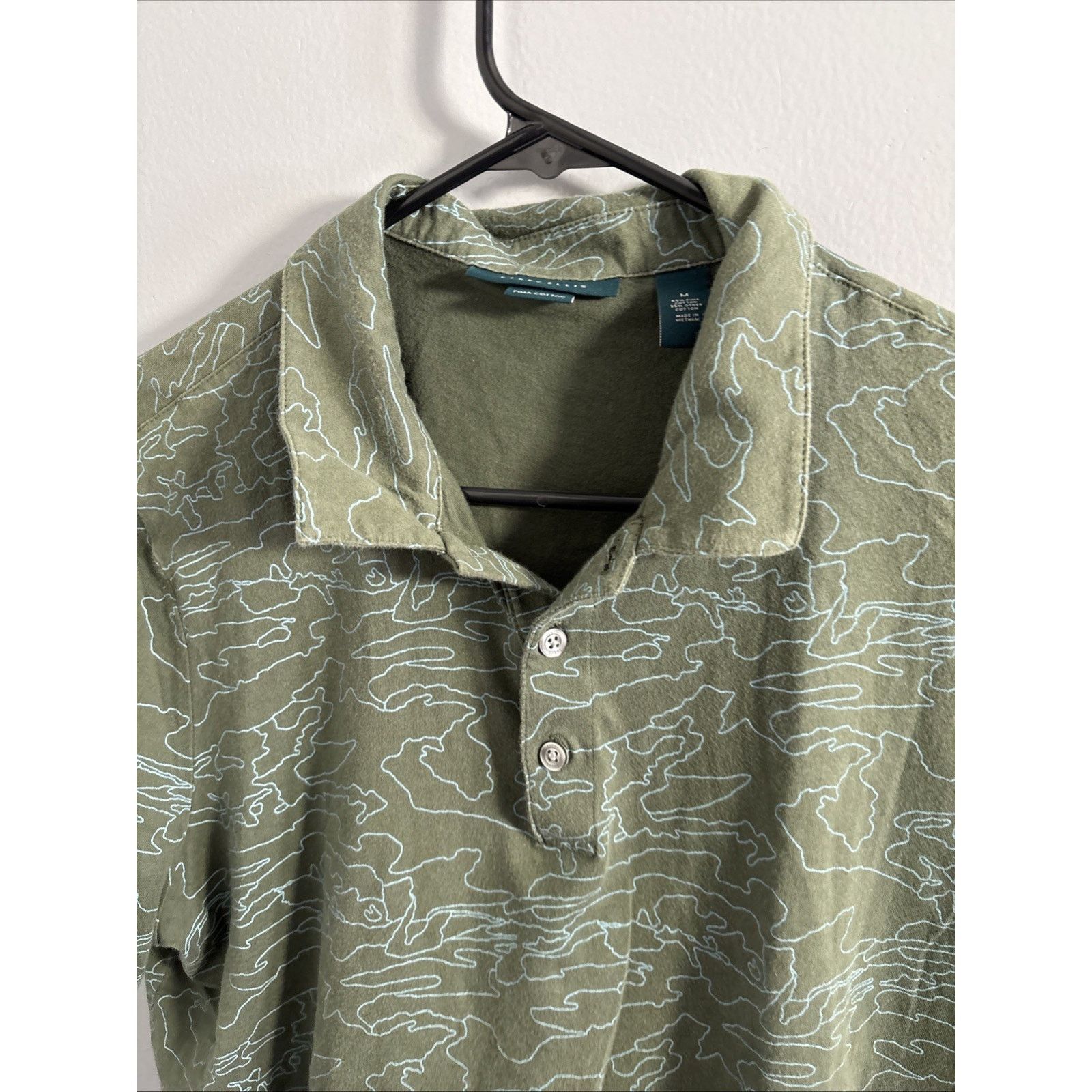 Perry Ellis Perry Ellis Green Half Button Up Men’s Tee Medium Size US M / EU 48-50 / 2 - 2 Thumbnail