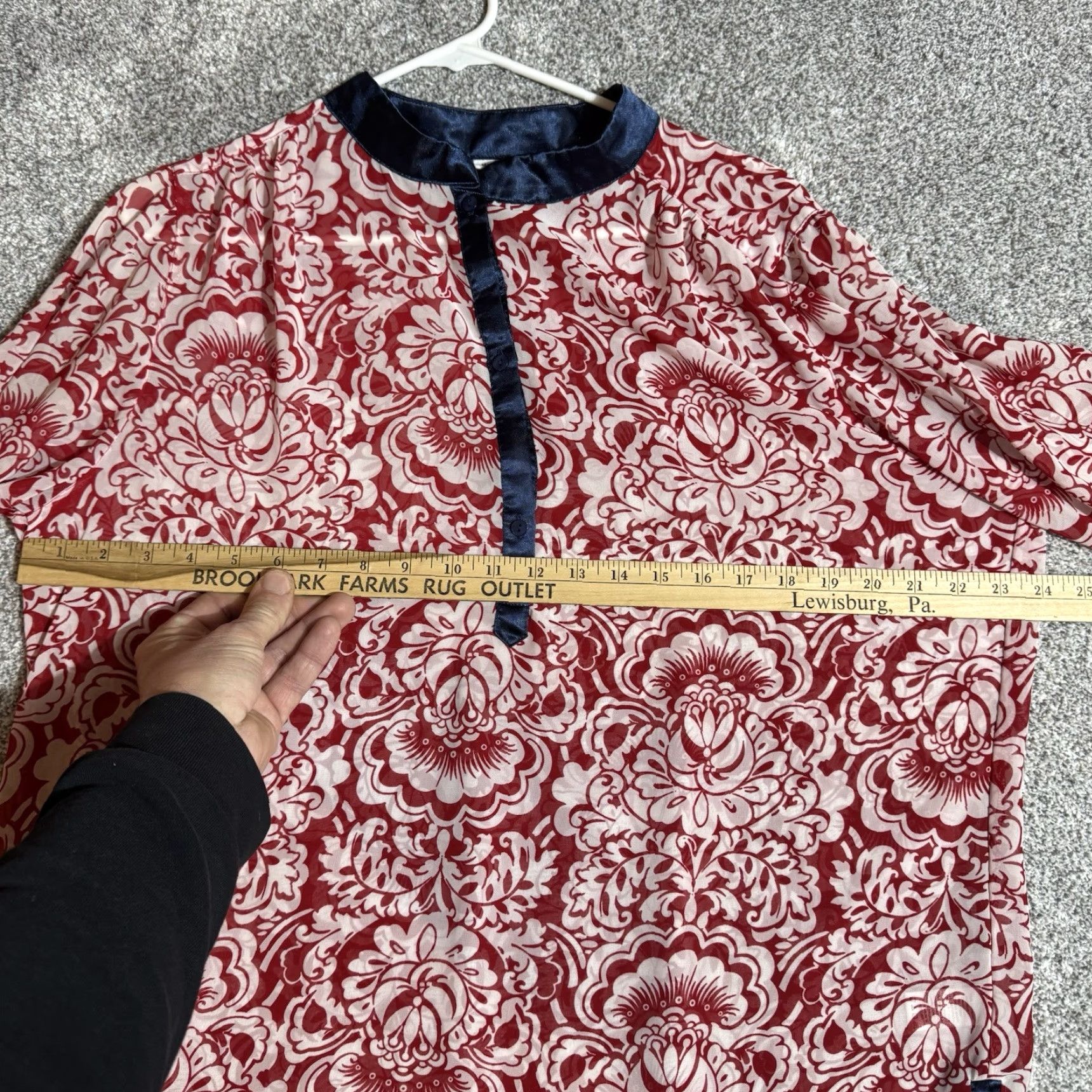 Vintage Susan Graver Blouse Womens XL Romantic Boho Chic Paisley Satin Trim Flowy Retro Shirt Size XL / US 12-14 / IT 48-50 - 3 Thumbnail