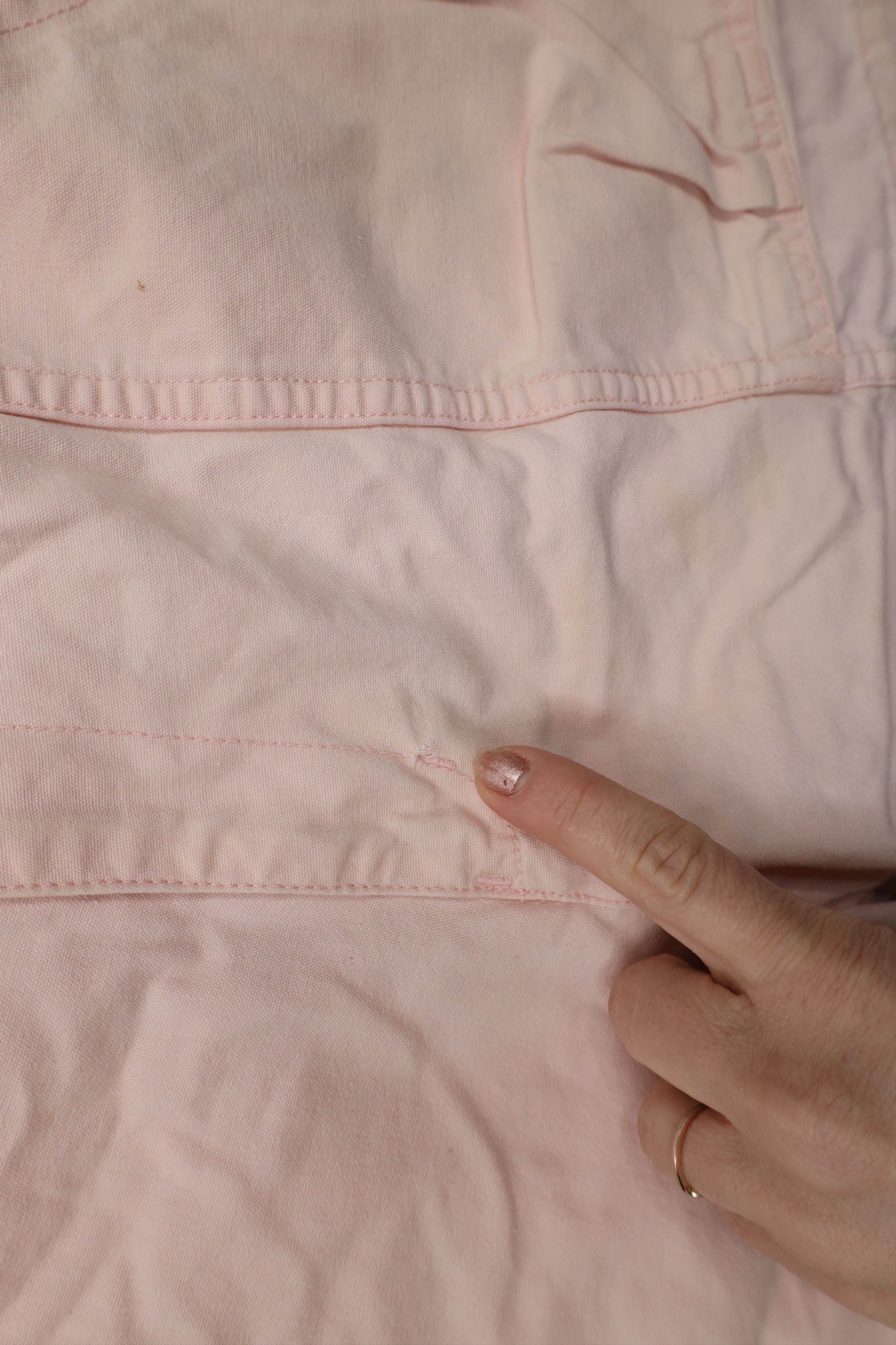 Vintage Vintage 80s 90s Streetwear Distressed Big Pocket Shorts Pink Size 34" / US 12 / IT 48 - 6 Thumbnail