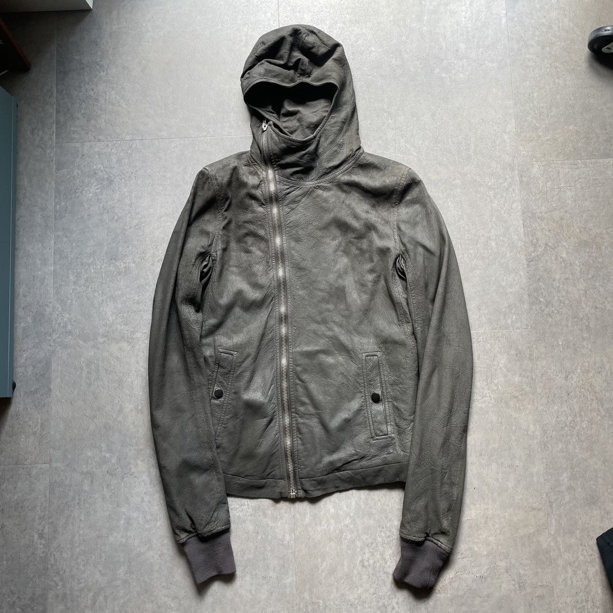 RICK OWENS FW2011 BLISTERED LAMBSKIN BULLET JACKET
