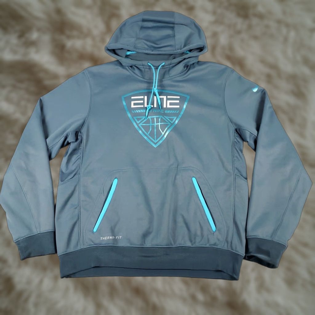 Nike Nike Mens Hoodie Pullover Sweatshirt Size M Blue Therma Fit Swoosh Logo Mock Neck Long Sleeve Casual Active Sportswear Size US M / EU 48-50 / 2 - 1 Thumbnail