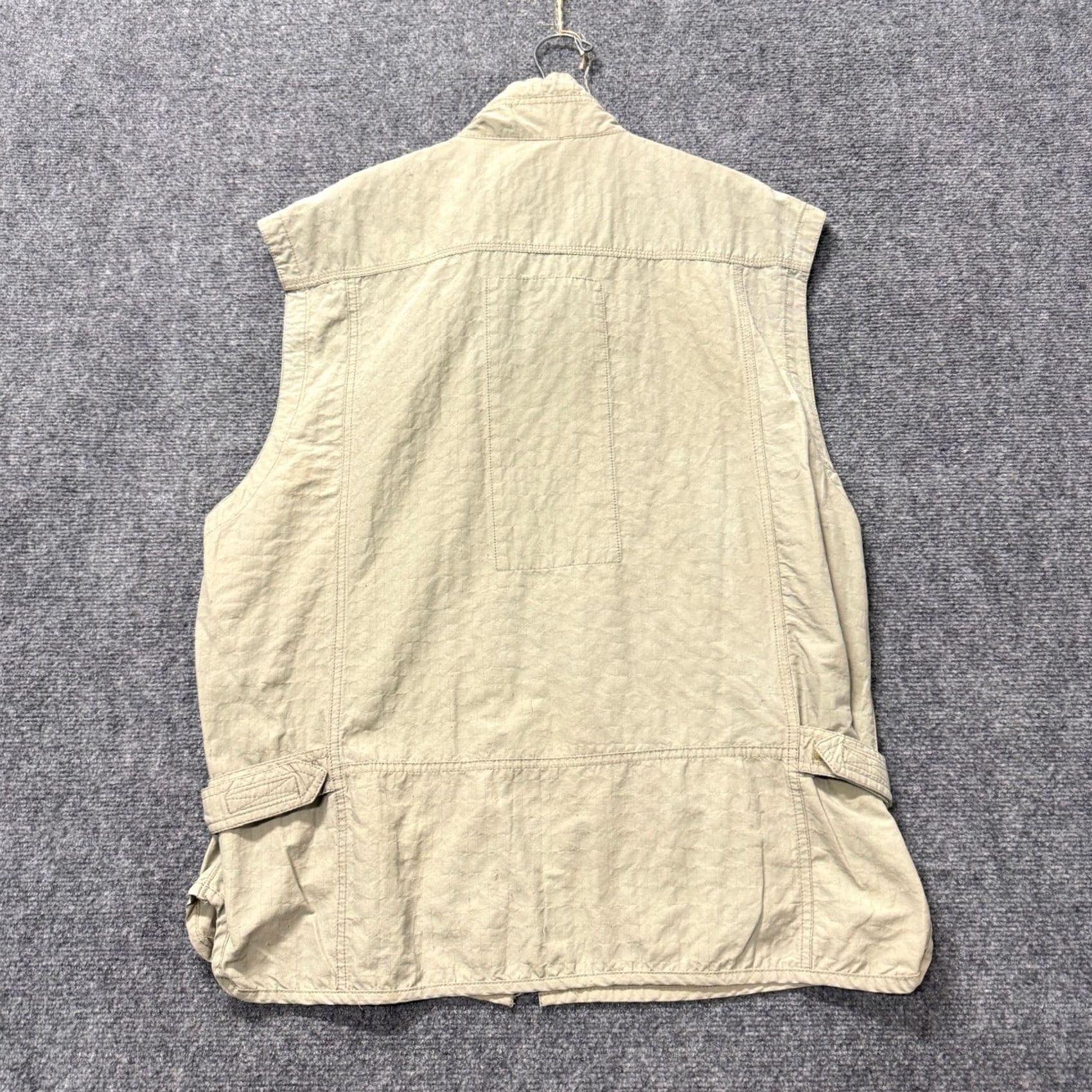 Camel Camel Trophy Vests Men XL Stained Outdoor Full Zip Fishing Multi-Pocket Vest Beige Cotton Blend Overcoat Men XL Size US XL / EU 56 / 4 - 2 Thumbnail