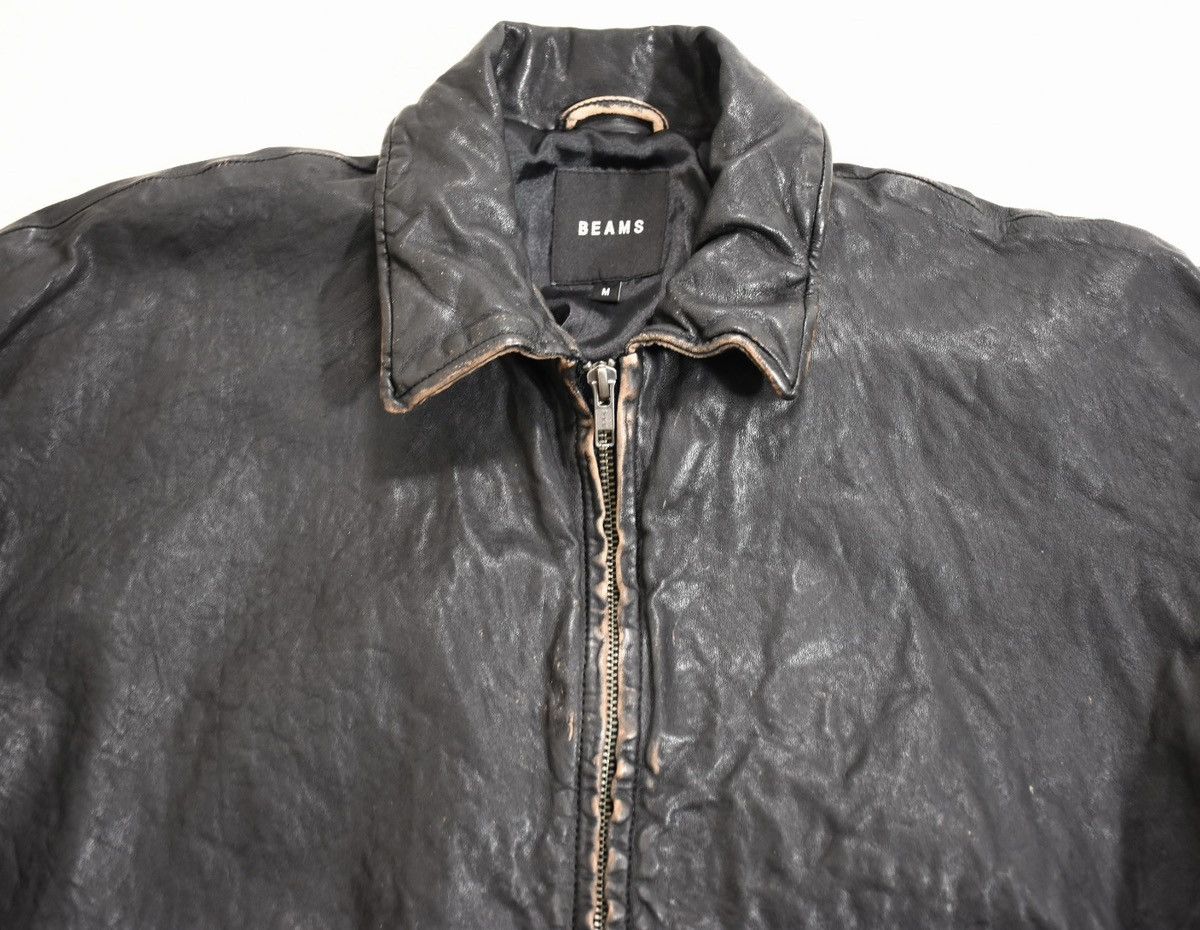 ジャケット・アウター BEAMS USED ZIP LEATHER JKT S Leather Zip Jacket