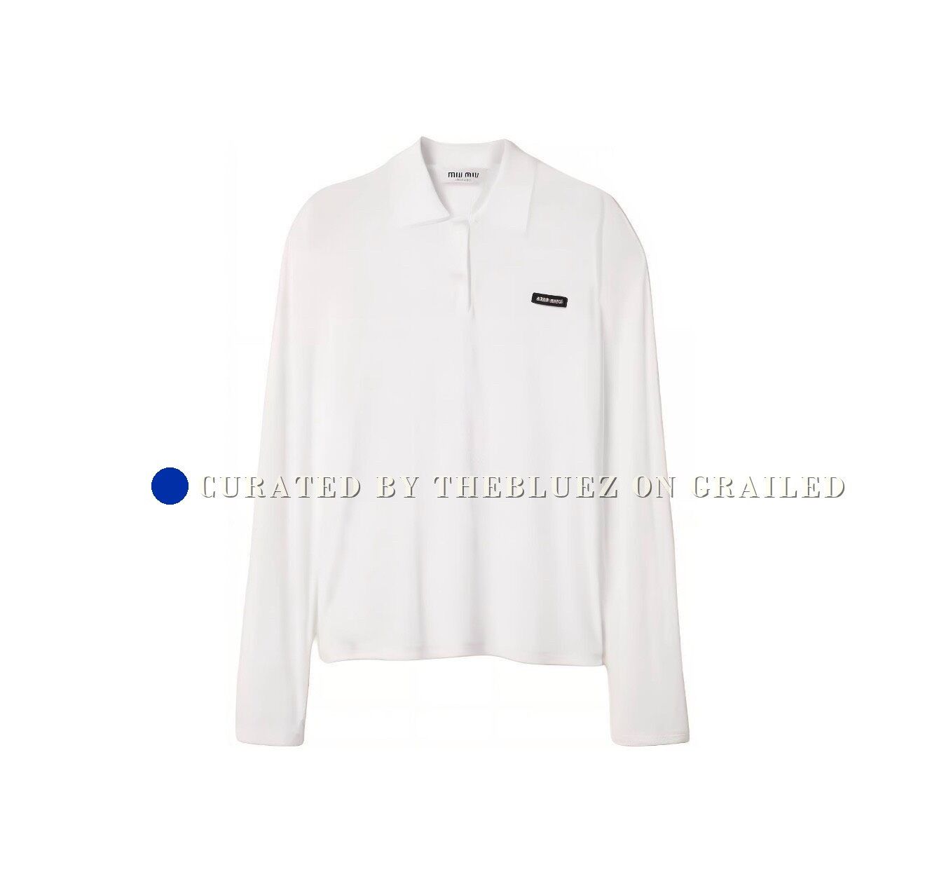 Miu Miu Miumiu White Logo Long Sleeve XS Size XS / US 0-2 / IT 36-38 - 1 Thumbnail