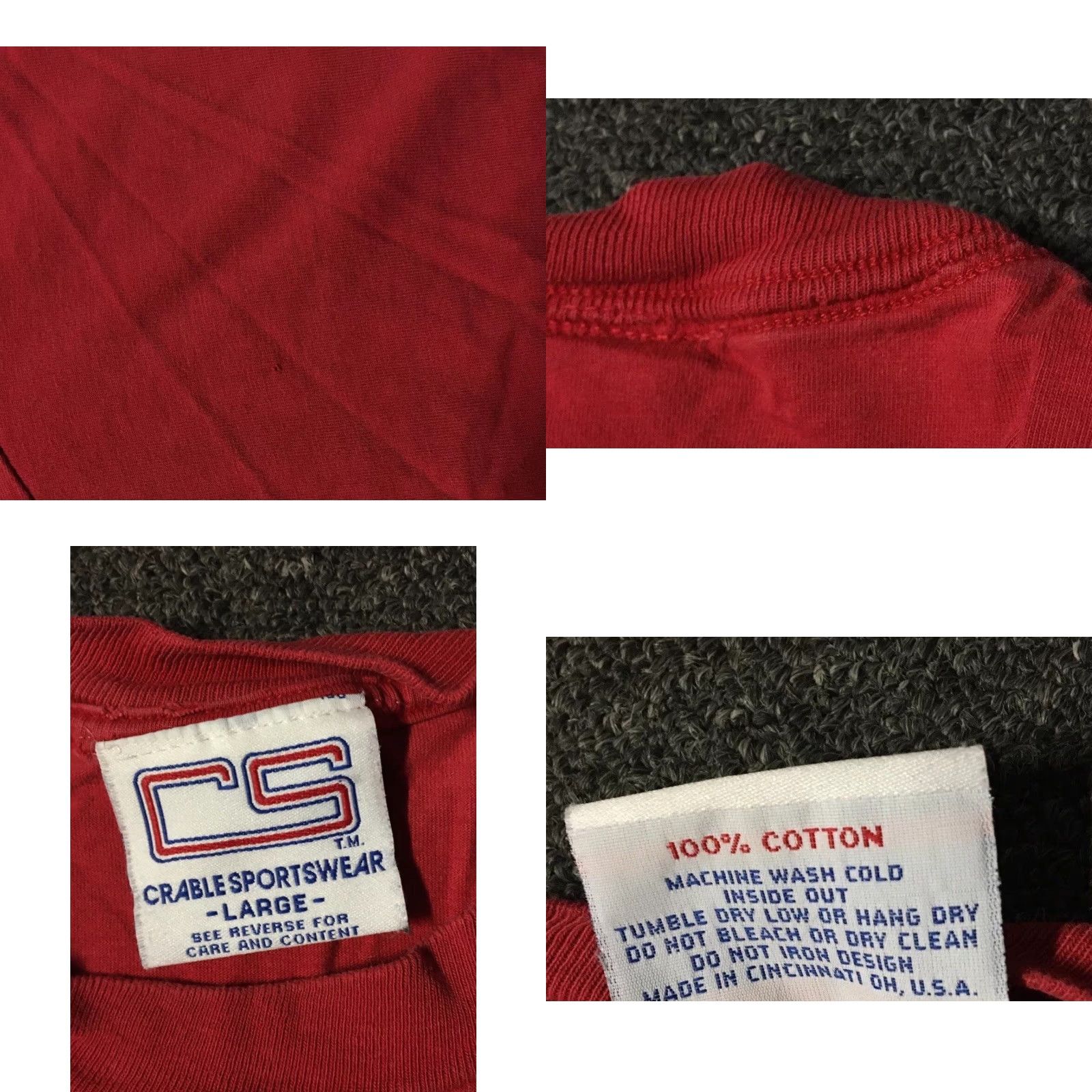 Vintage VINTAGE Husker University Nebraska Football Champs Shirt M Red 90s College Grunge Track & Field Sports Shirt Mens Size US M / EU 48-50 / 2 - 9 Thumbnail