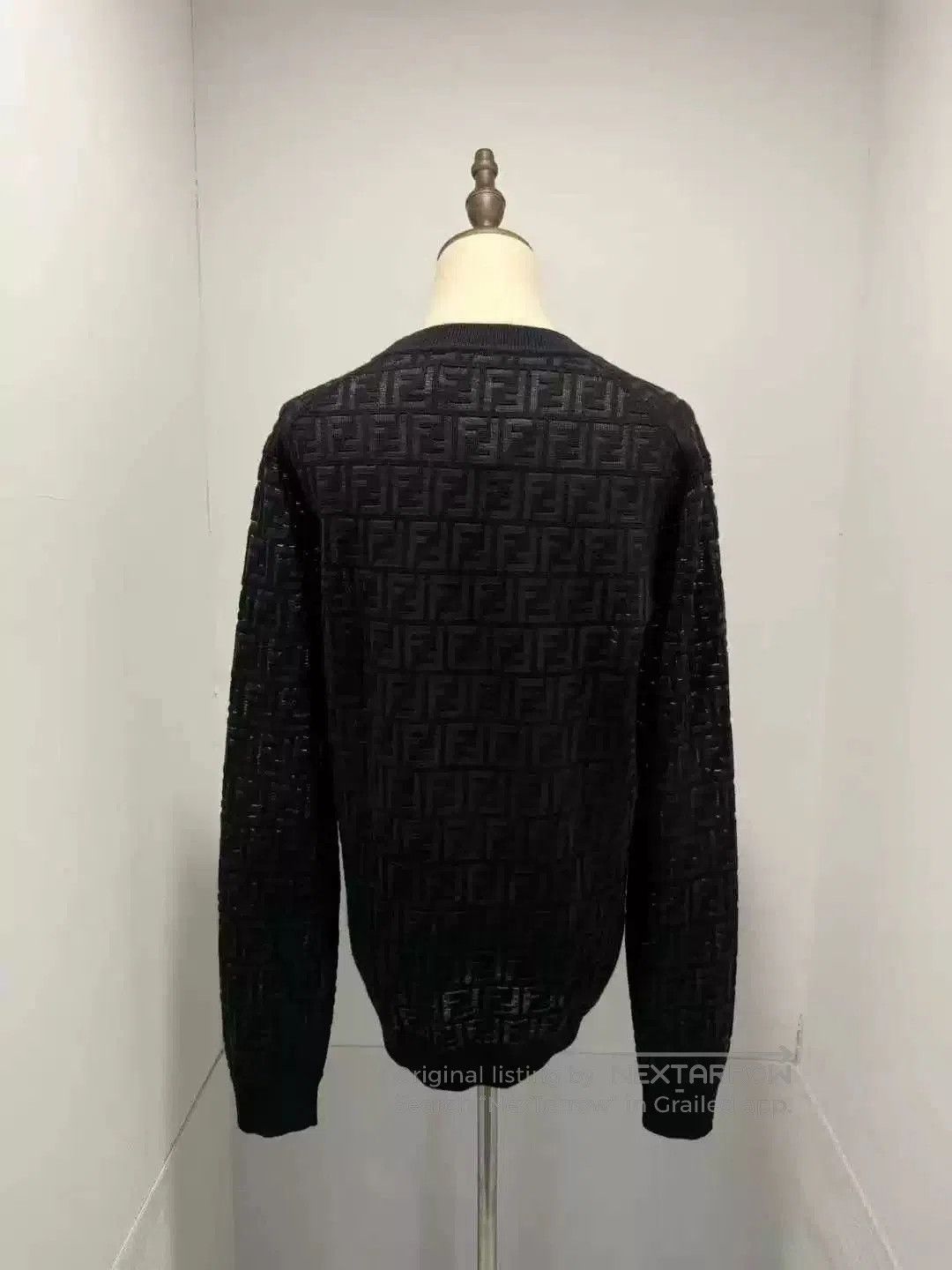 Fendi fendi black double f knit sweater. Size M / US 6-8 / IT 42-44 - 2 Thumbnail