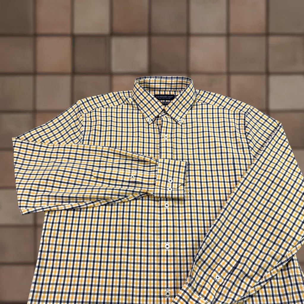 Southern Tide Southern Tide Shirt Mens M Yellow Plaid Intercoastal Button Down Stretch Size US M / EU 48-50 / 2 - 1 Thumbnail