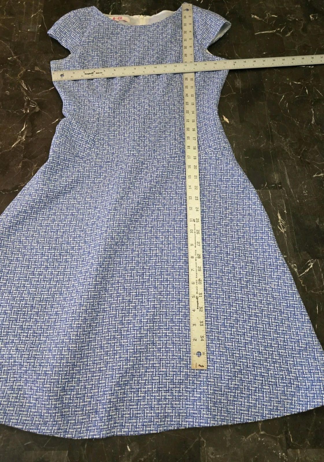 Nice Collective 9 & CO Midi Dress Size 6 Blue White Tweed Fit And Flare A Li Size M / US 6-8 / IT 42-44 - 12 Thumbnail