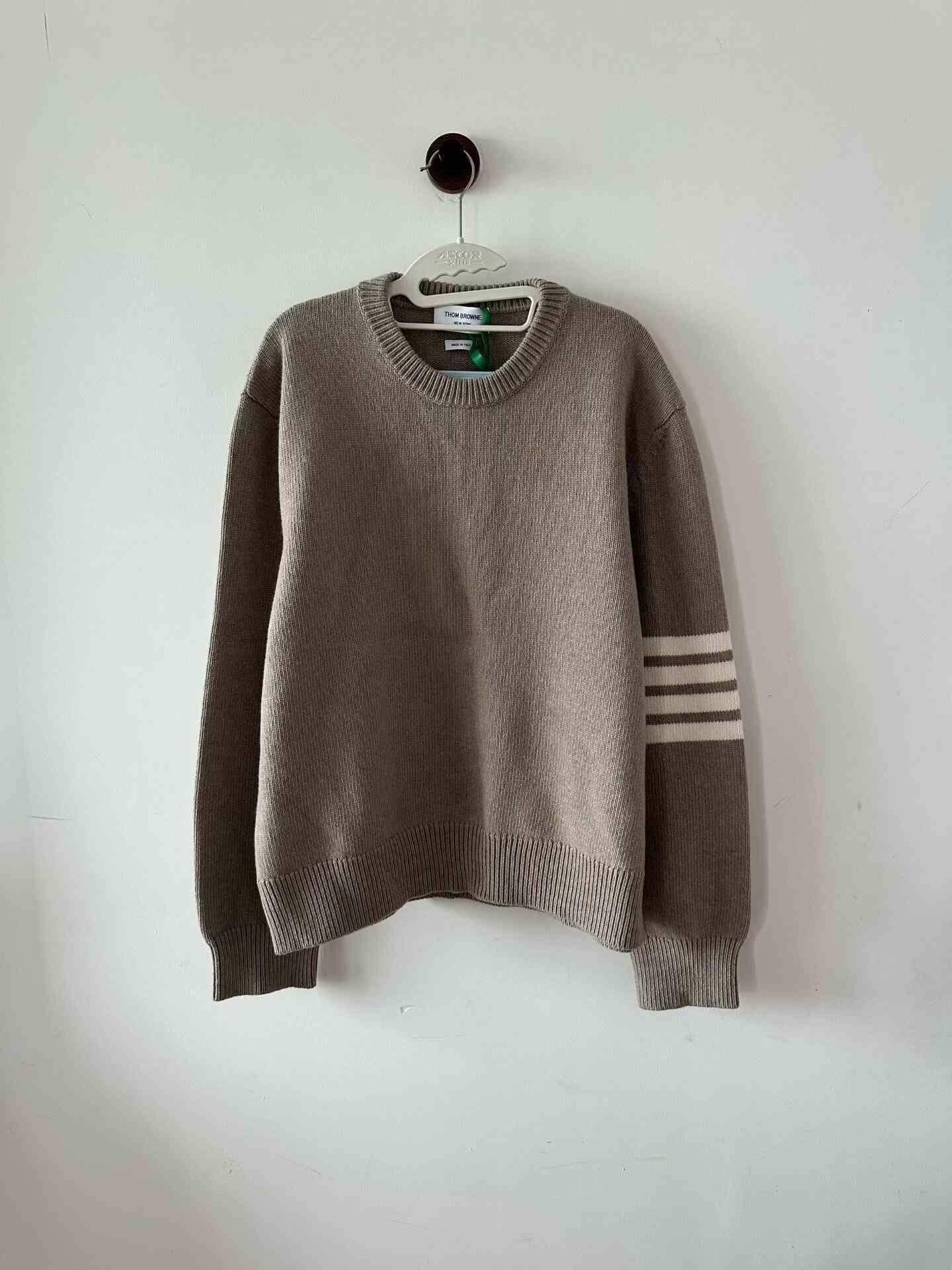 Thom Browne Thom Browne Wool Sweater w/ 3 Stripes Size US XXL / EU 58 / 5 - 1 Thumbnail