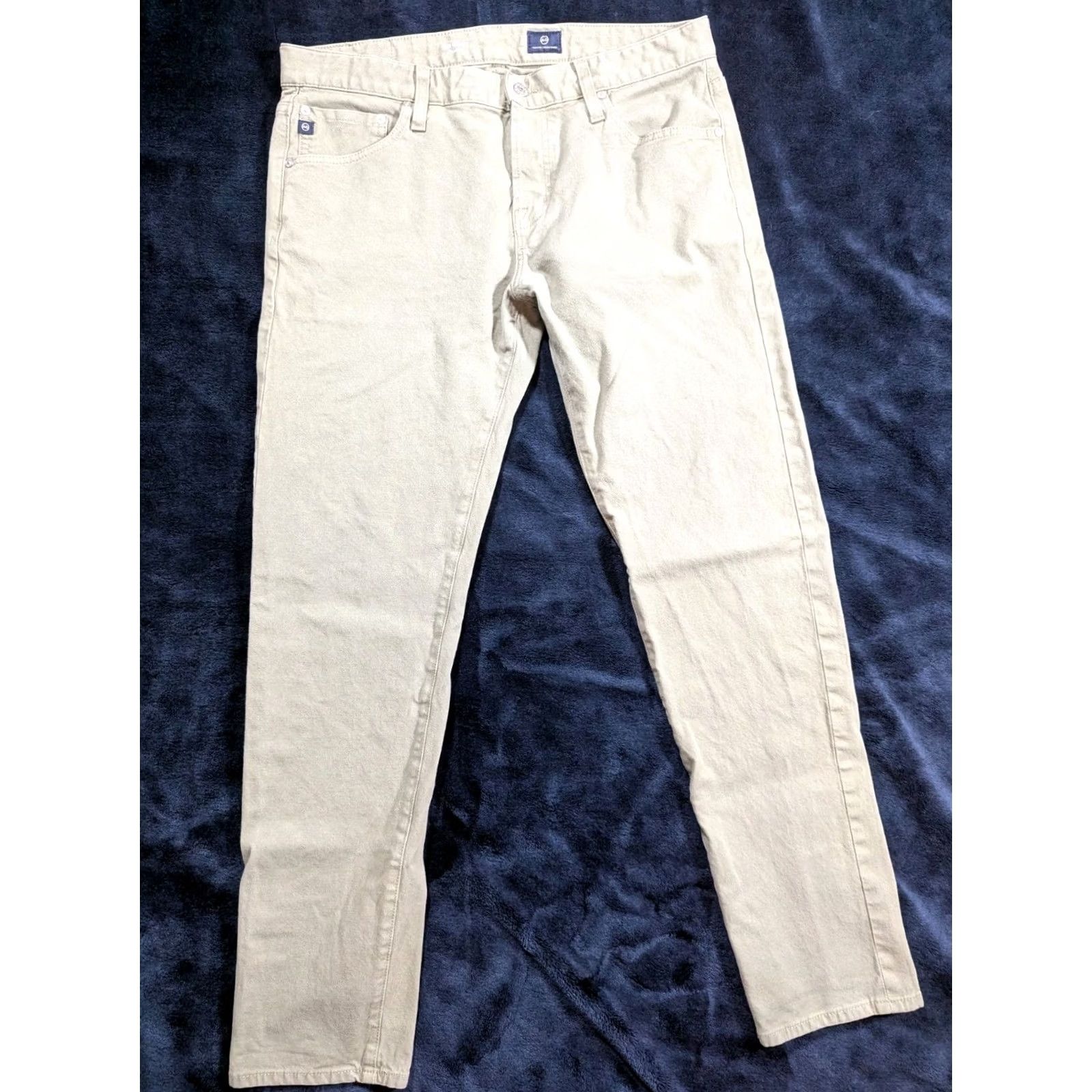 Vintage AG Adriano Goldschmied Jeans Mens 36R 36x32 The Dylan Slim Skinny Green Denim Cotton Blend Slimming Modern Size US 36 / EU 52 - 2 Thumbnail