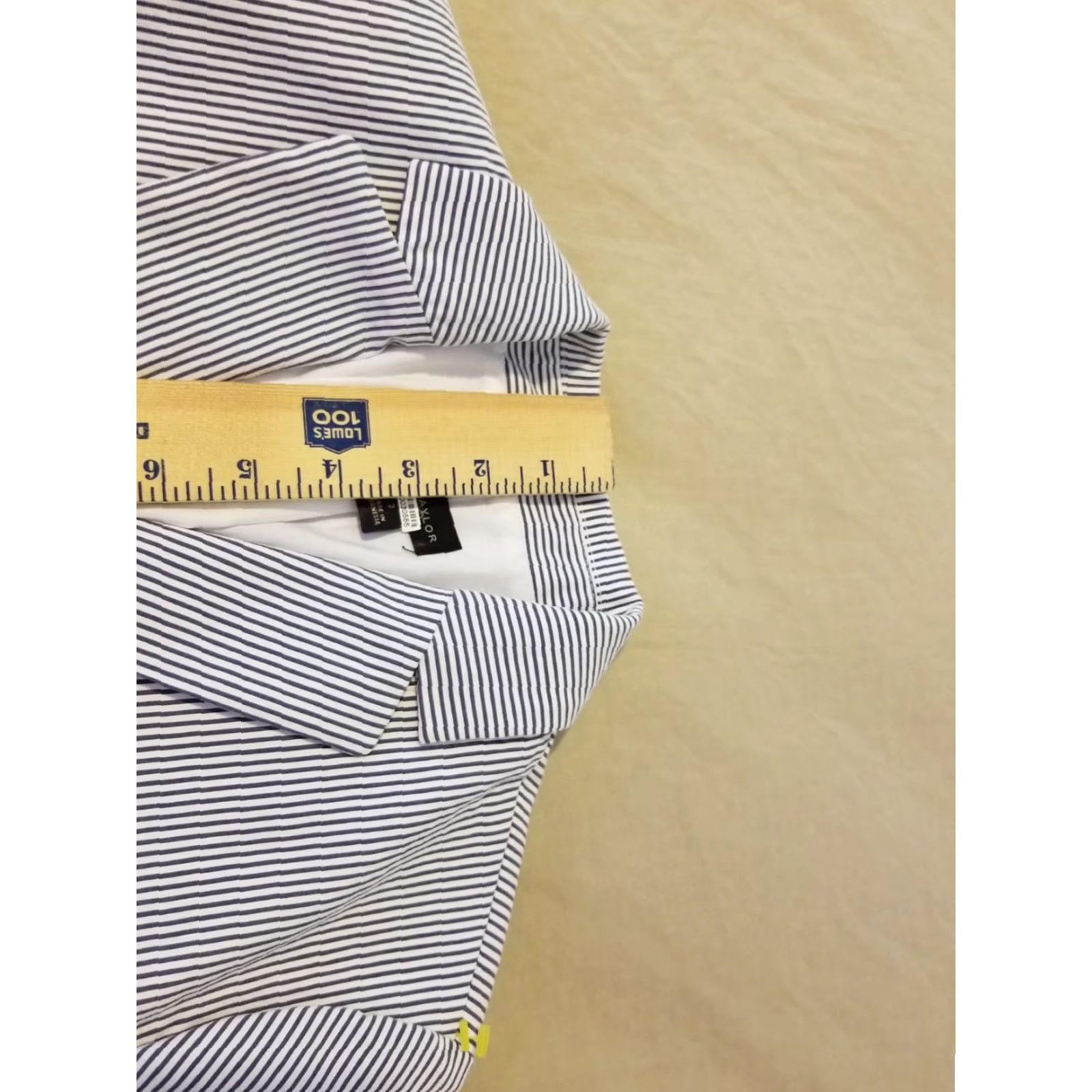 Ann Taylor Womens Ann Taylor Jacket Blazer 2 Blue Jacket Blazer Womens Regular Lined Notch Lapel Dressy Classic Business Casual Cotton Solid Short Sleeve? Size XS / US 0-2 / IT 36-38 - 5 Thumbnail