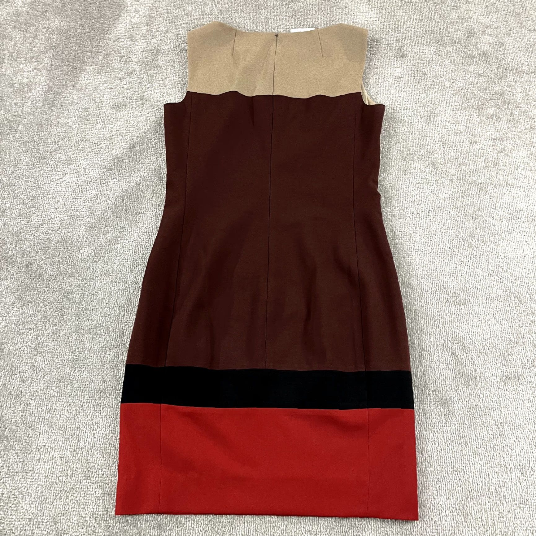 Akris AKRIS PUNTO Dress Womens Size US 6 FR 38 Wool Sheath Color Block Sleeveless Size M / US 6-8 / IT 42-44 - 2 Thumbnail