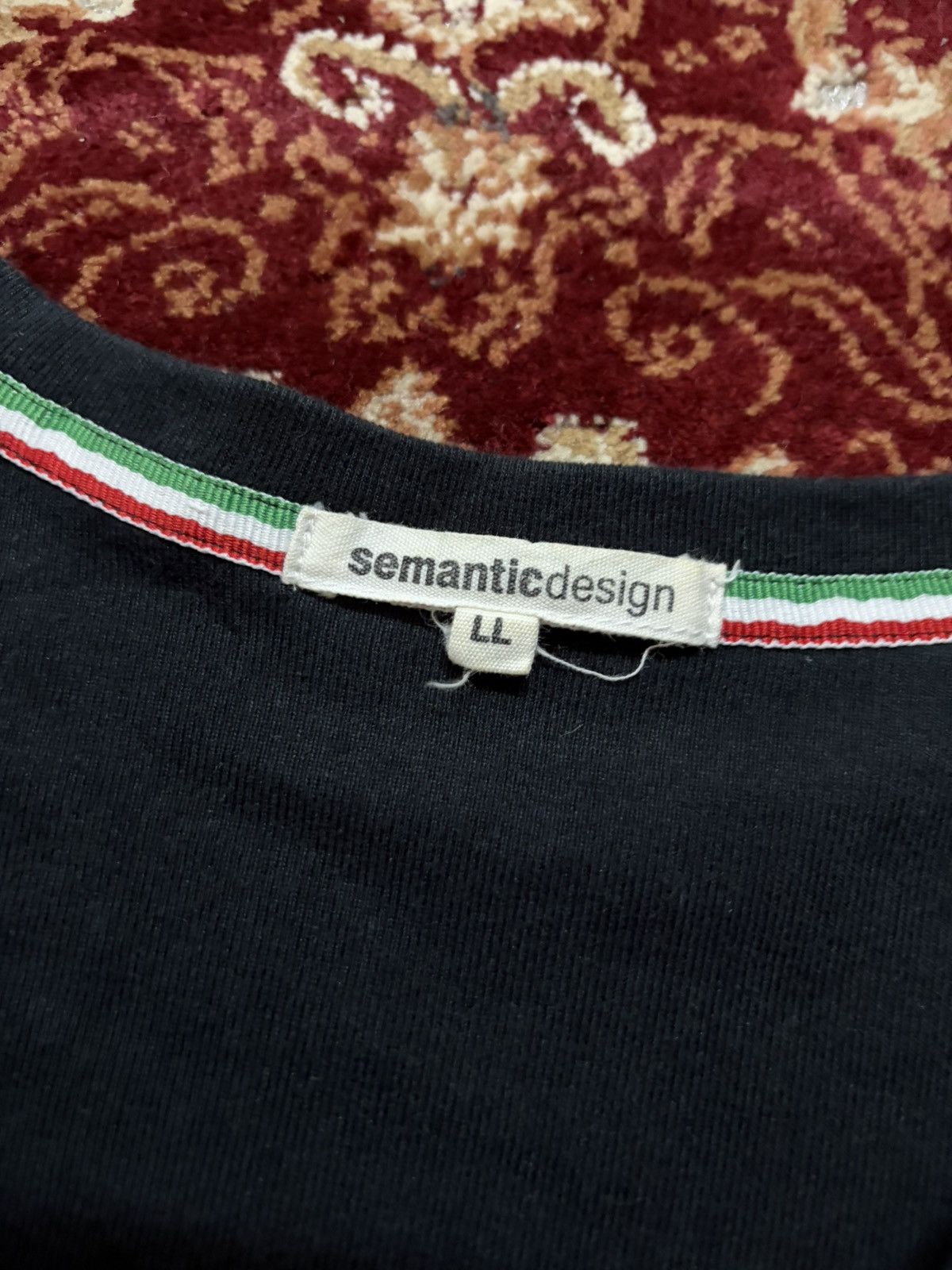 semanticdesign V-Neck Y2K Punk Style Italia Long Sleeve Tee Shirt Size US M / EU 48-50 / 2 - 3 Thumbnail