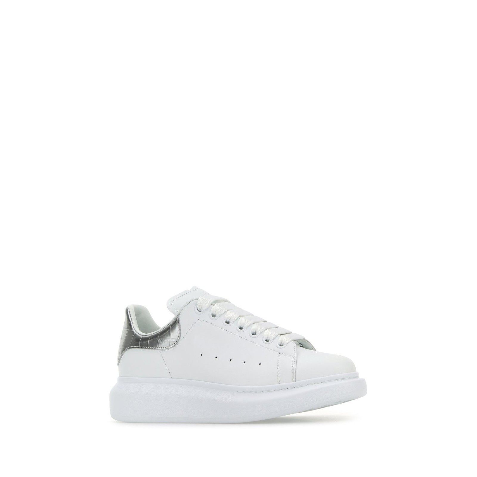 Alexander McQueen ALEXANDER MCQUEEN Oversized White/Silver Sneakers New & Auth Size US 8.5 / IT 38.5 - 2 Thumbnail