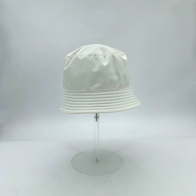 Prada Prada SizeM White triangle label cotton casual fisherman's Size ONE SIZE - 4 Thumbnail