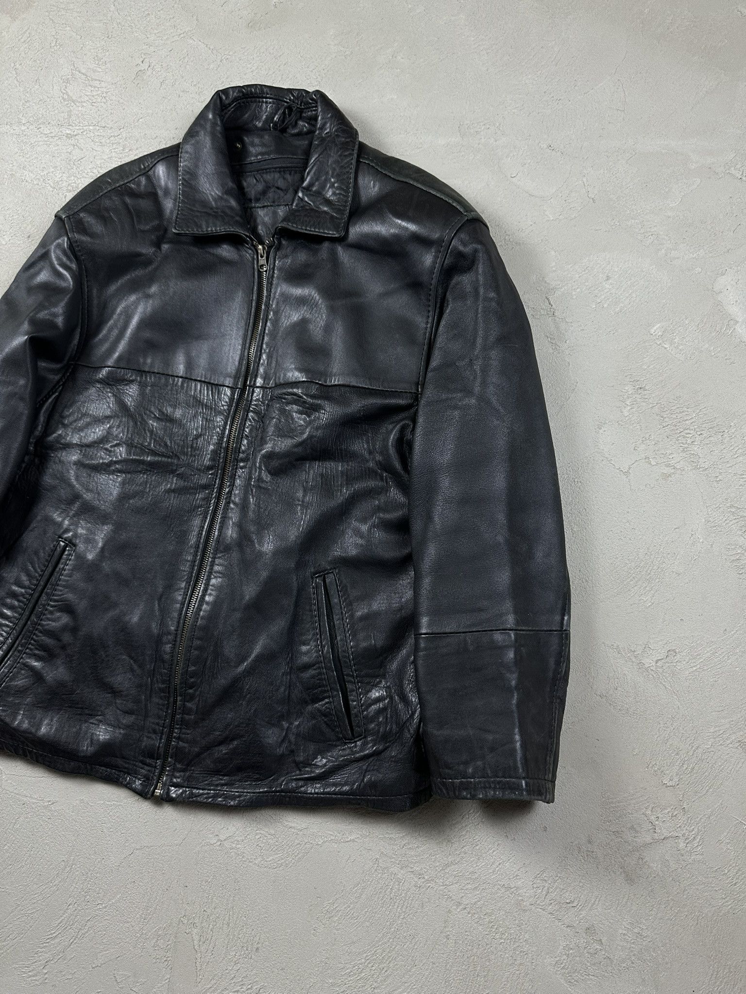 Genuine Leather Vintage Genuine Leather Boxy Bomber Jacket Size US M / EU 48-50 / 2 - 3 Thumbnail