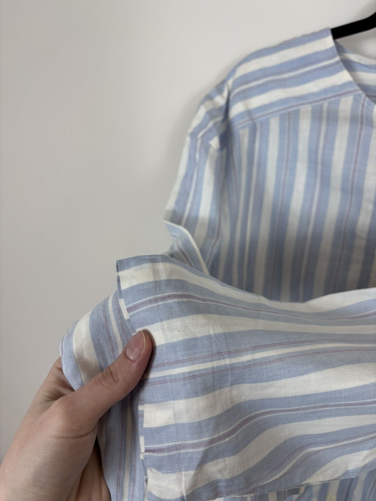 Trussardi Trussardi Vintage Women’s Blue Striped Long Sleeve Shirt Size L / US 10 / IT 46 - 8 Thumbnail
