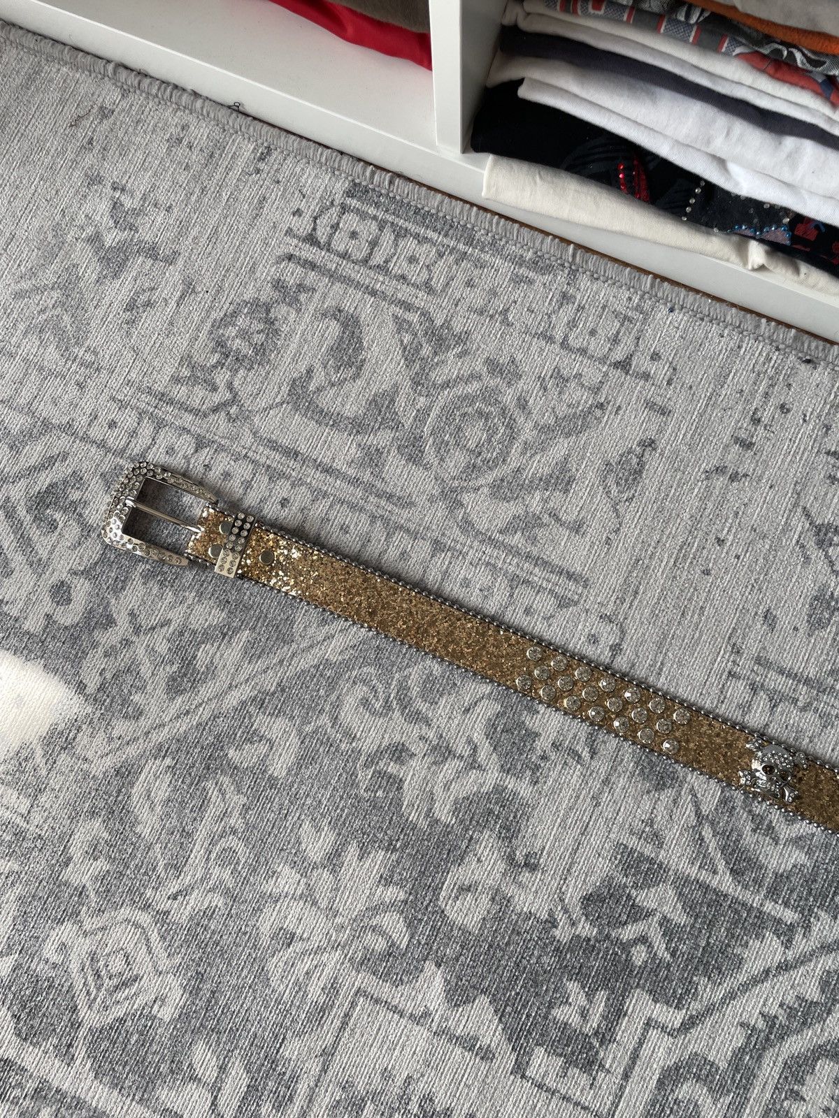 Other Y2K Vintage Avant Garde Belt Rhinestones Skulls Japanese Size ONE SIZE - 9 Thumbnail