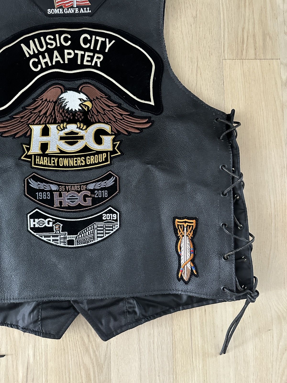 Harley Davidson × Vintage 1 of 1 Harley-Davidson HOG Leather Vest Size US M / EU 48-50 / 2 - 7 Thumbnail