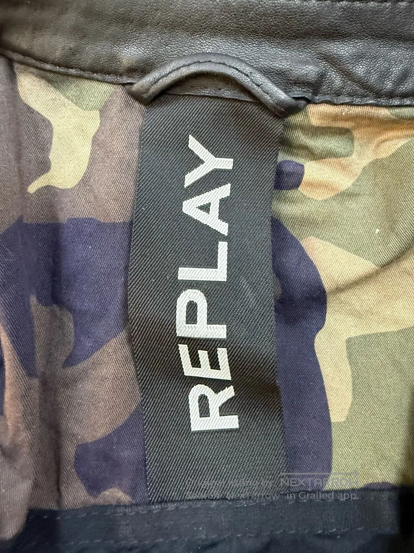 Replay Replay Men's Leather Motorcycle Jacket. Size US L / EU 52-54 / 3 - 4 Thumbnail