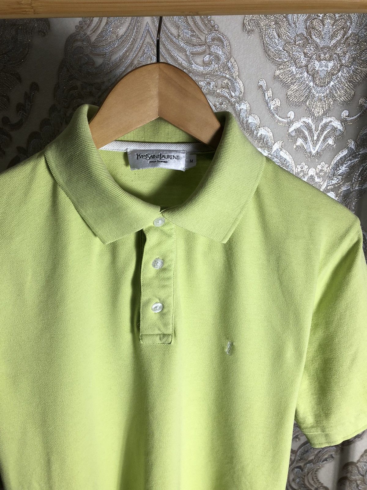 Saint Laurent Paris VINTAGE YVES SAINT LAURENT CLASSIC DESIGNER POLO RETRO 90s Size US M / EU 48-50 / 2 - 2 Thumbnail