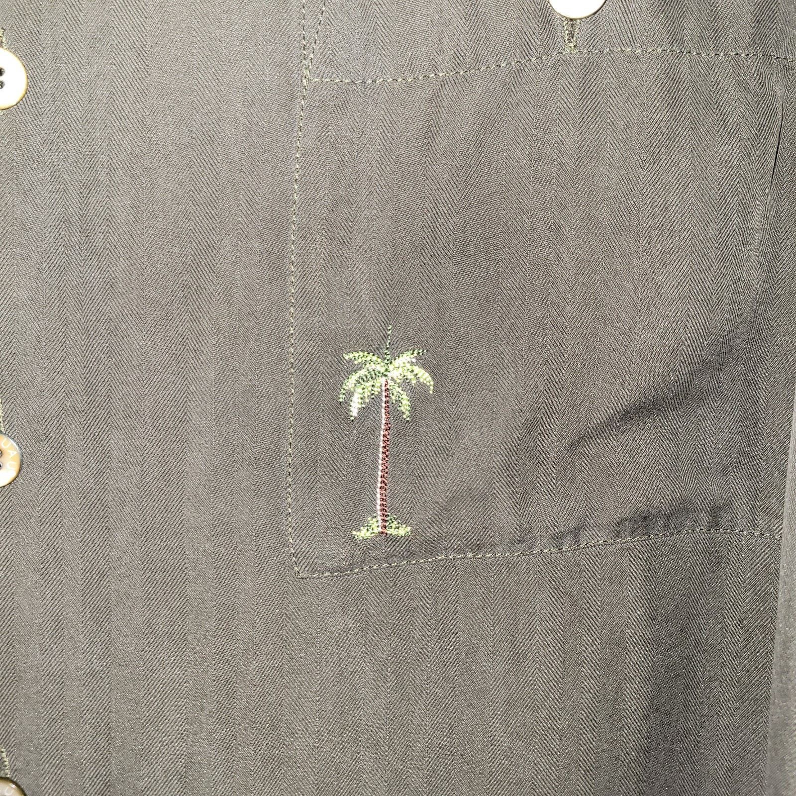 & Other Stories LUAU Men's Shirt Black XL 100% Silk Palm Tree Limited Size US XL / EU 56 / 4 - 8 Thumbnail