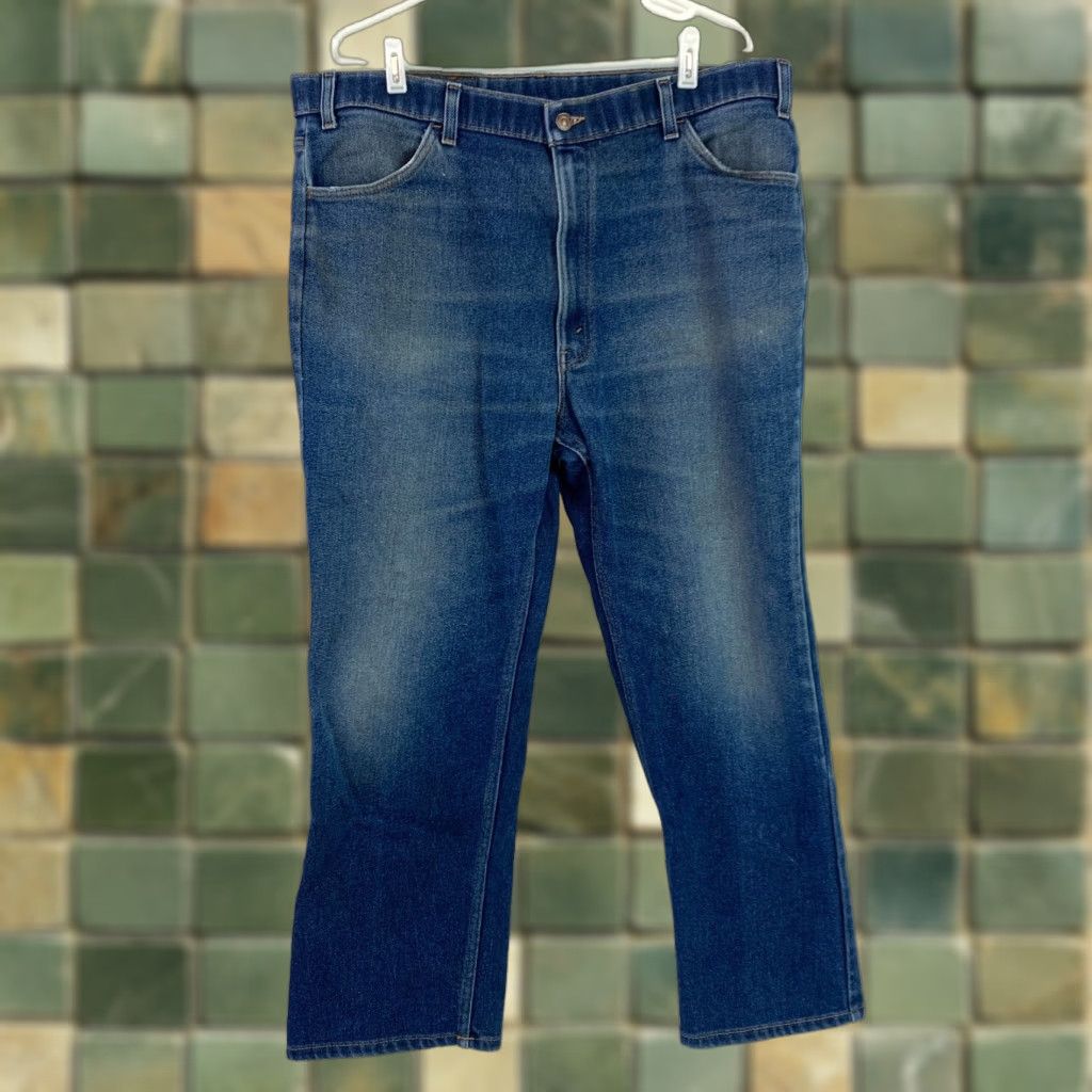 Levi's VINTAGE Levi's Action Jeans Orange Tab 42 x 32 Altered Denim Jeans Bootcut Men Regular Blue 27 Inseam 40 Waist 13 Rise Pockets Size US 40 / EU 56 - 1 Thumbnail