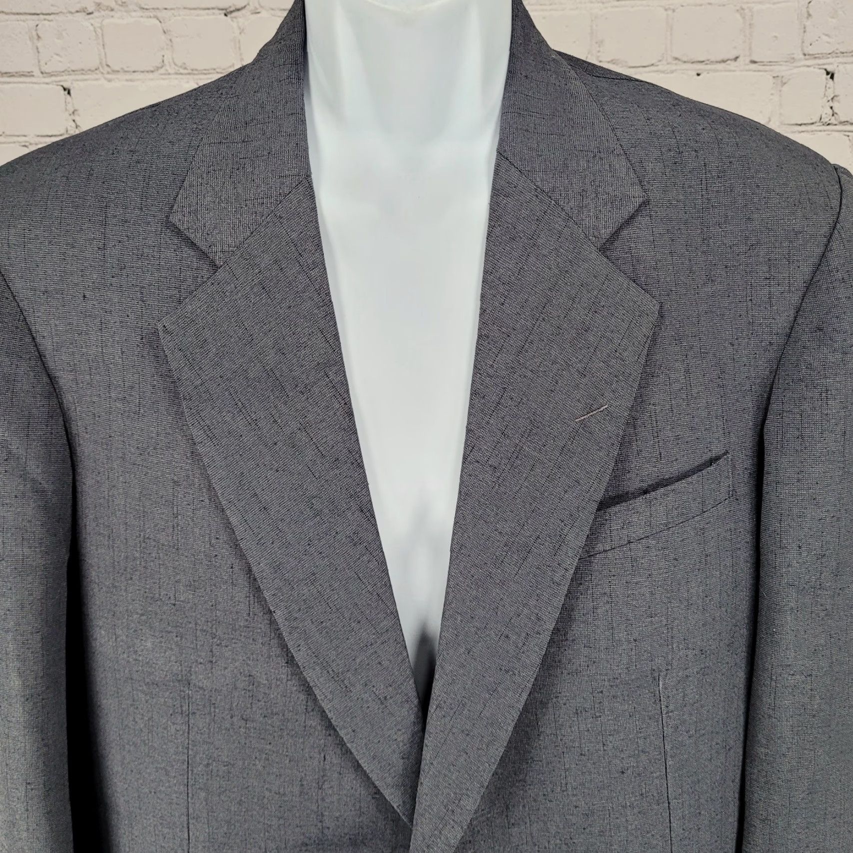 Vintage Patwardhan Grey 2 Button Single Vented Notch Blazer Sport Coat 42 Mens Jacket Slim Classic Size 42R - 6 Thumbnail