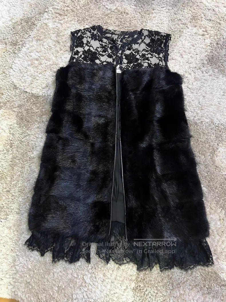 Valentino Valentino Nailed beaded mink vest Size S / US 4 / IT 40 - 5 Thumbnail