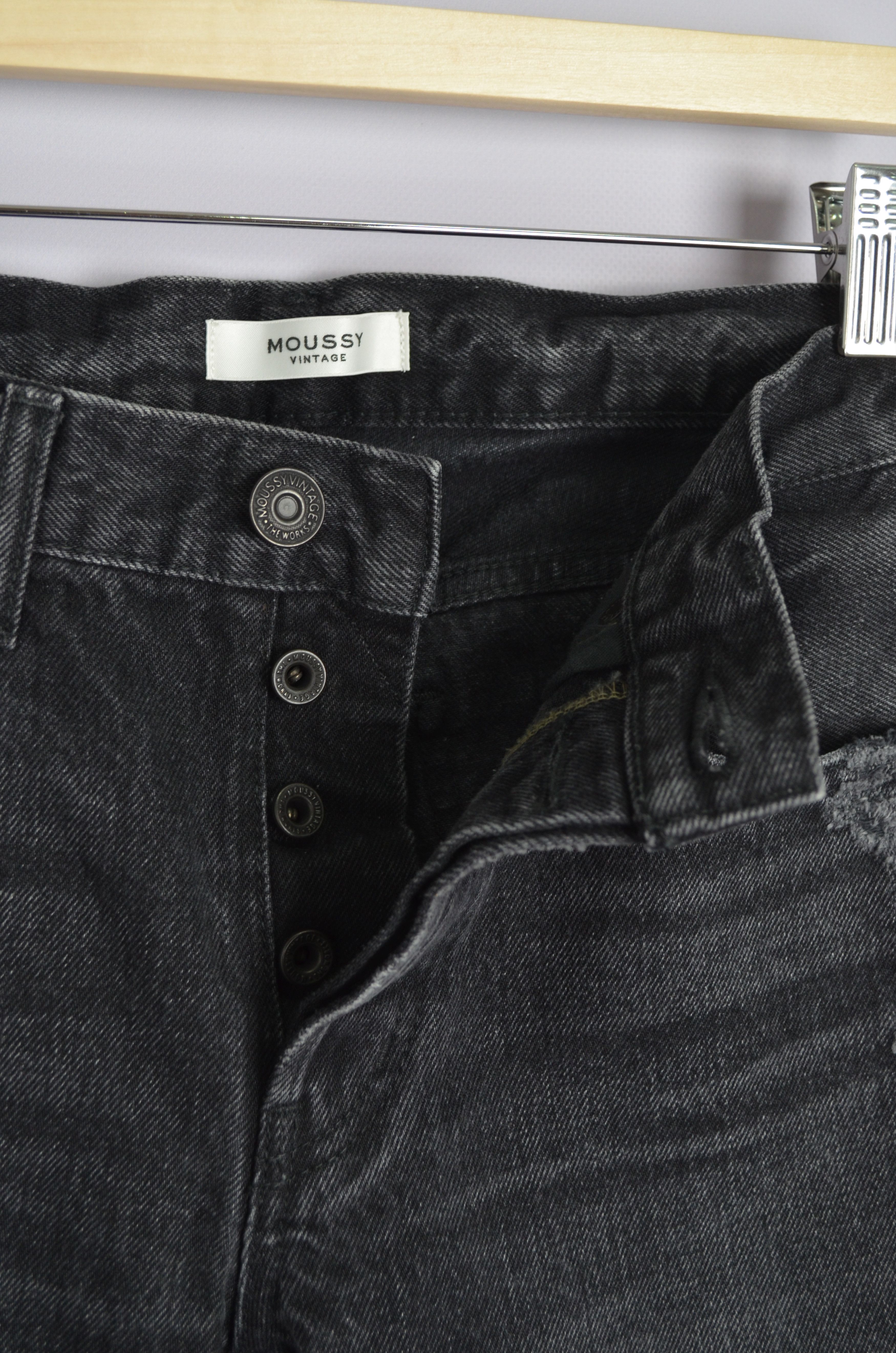 Designer × MOUSSY MOUSSY VINTAGE Staley Tapered Ankle Jeans Black Size 26 $350 Size 26" / US 2 / IT 38 - 8 Thumbnail