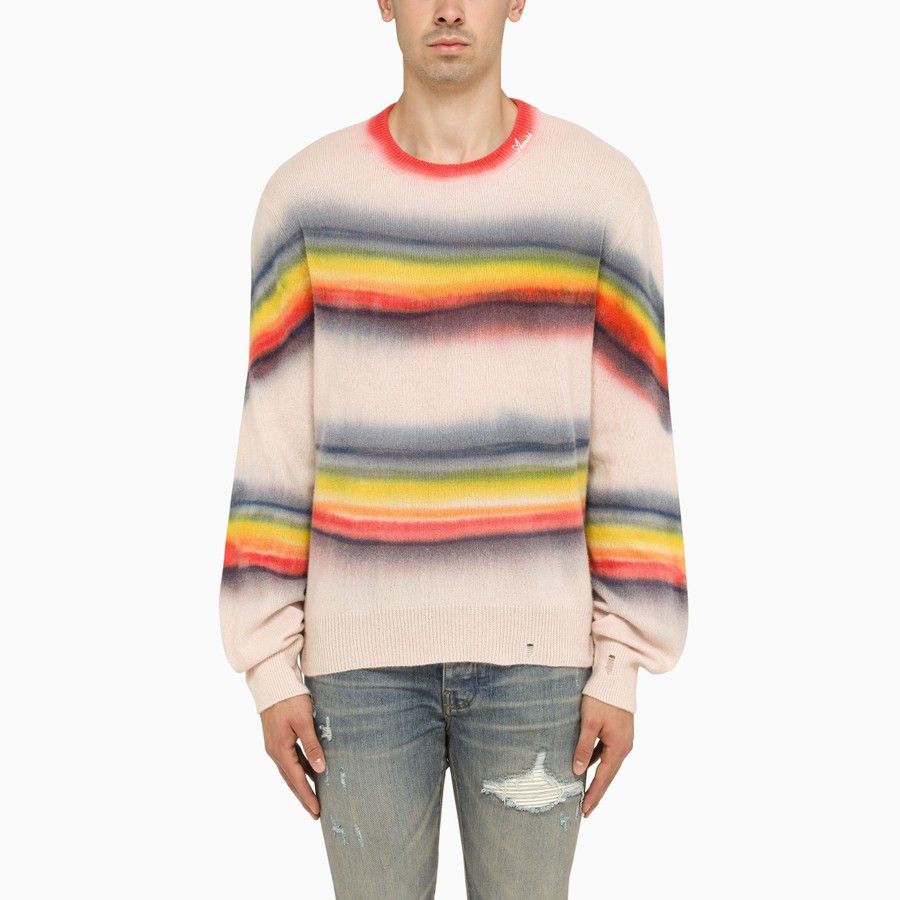 image of Amiri O1D2Blof0124 Crew-Neck Jumper In Multicolor, Men's (Size Medium)