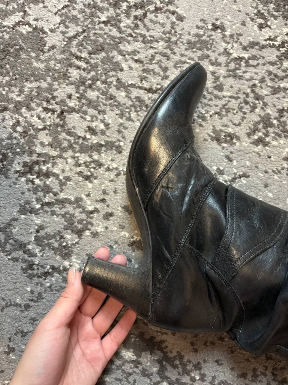 Designer × Vintage Vintage Y2K Woman Boots Heel Leather style boots Size US 8 / IT 38 - 5 Thumbnail