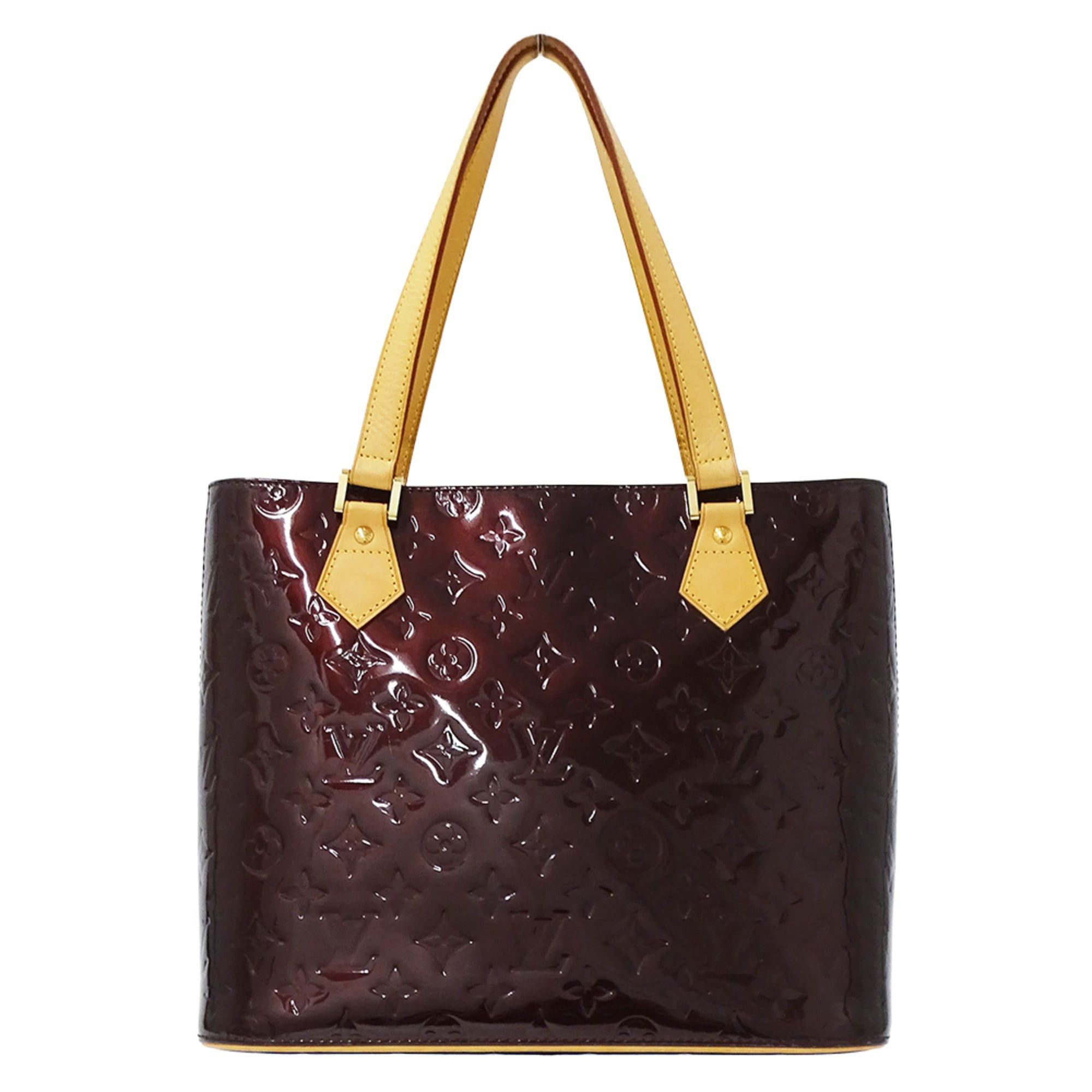 Louis Vuitton Louis Vuitton handbag, Monogram Vernis, women's brand tote bag, Houston, Amarante, M91999, purple. Size ONE SIZE - 1 Thumbnail