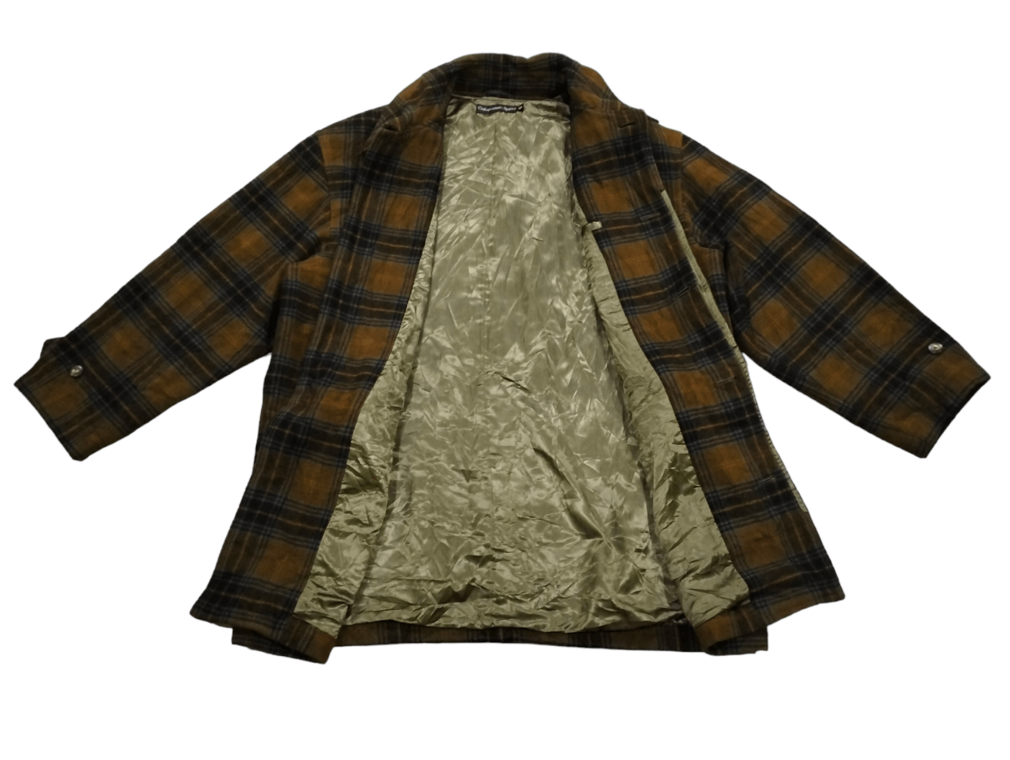 Calvin Klein Calvin Klein Sport Tartan Wool Over Coat Jacket Size US M / EU 48-50 / 2 - 3 Thumbnail