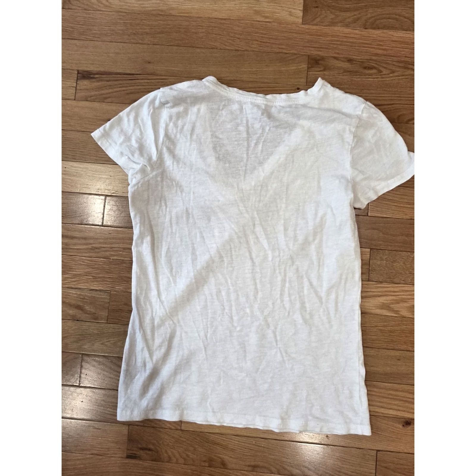 Vintage VINTAGE Universal Thread Light White Short Sleeve Tee Women S White Cotton Graphic Design University Theme Size 28" / US 6 / IT 42 - 6 Thumbnail