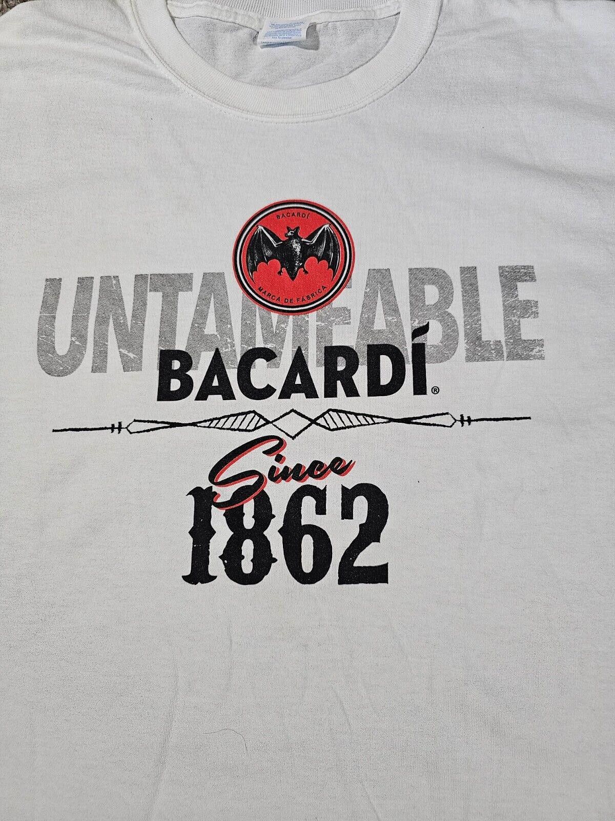 Designer Untameable Bacardi Rum Since 1962 White Graphic Men's T XL Size US XL / EU 56 / 4 - 2 Thumbnail