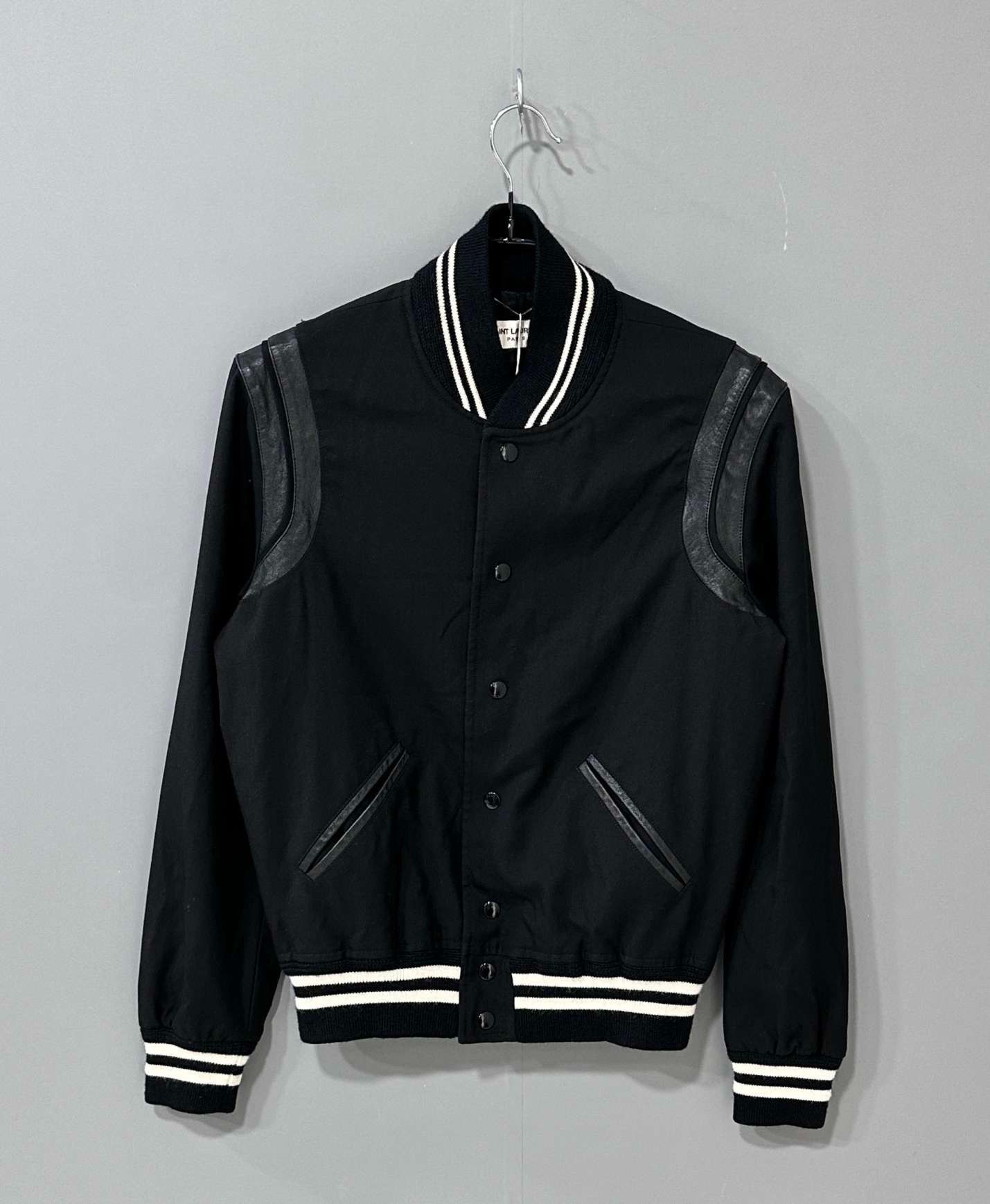 Saint Laurent Paris Saint laurent Black and white baseball jacket 2501-Nextarro Size US S / EU 44-46 / 1 - 1 Thumbnail