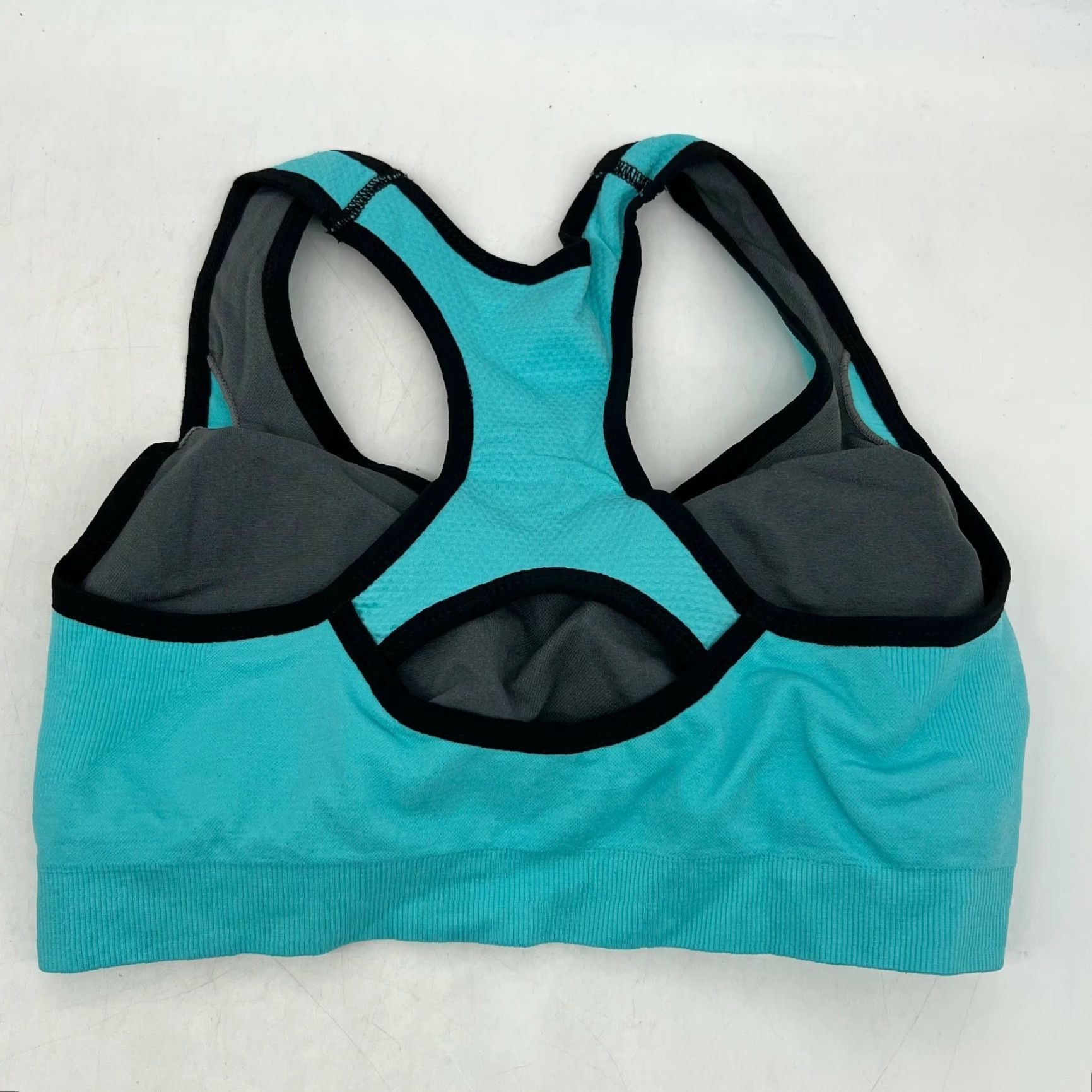Vintage Aibrou Womens High Impact Racerback Black Blue Yoga Sports Bras XL Pack Of 2 Size ONE SIZE - 4 Thumbnail