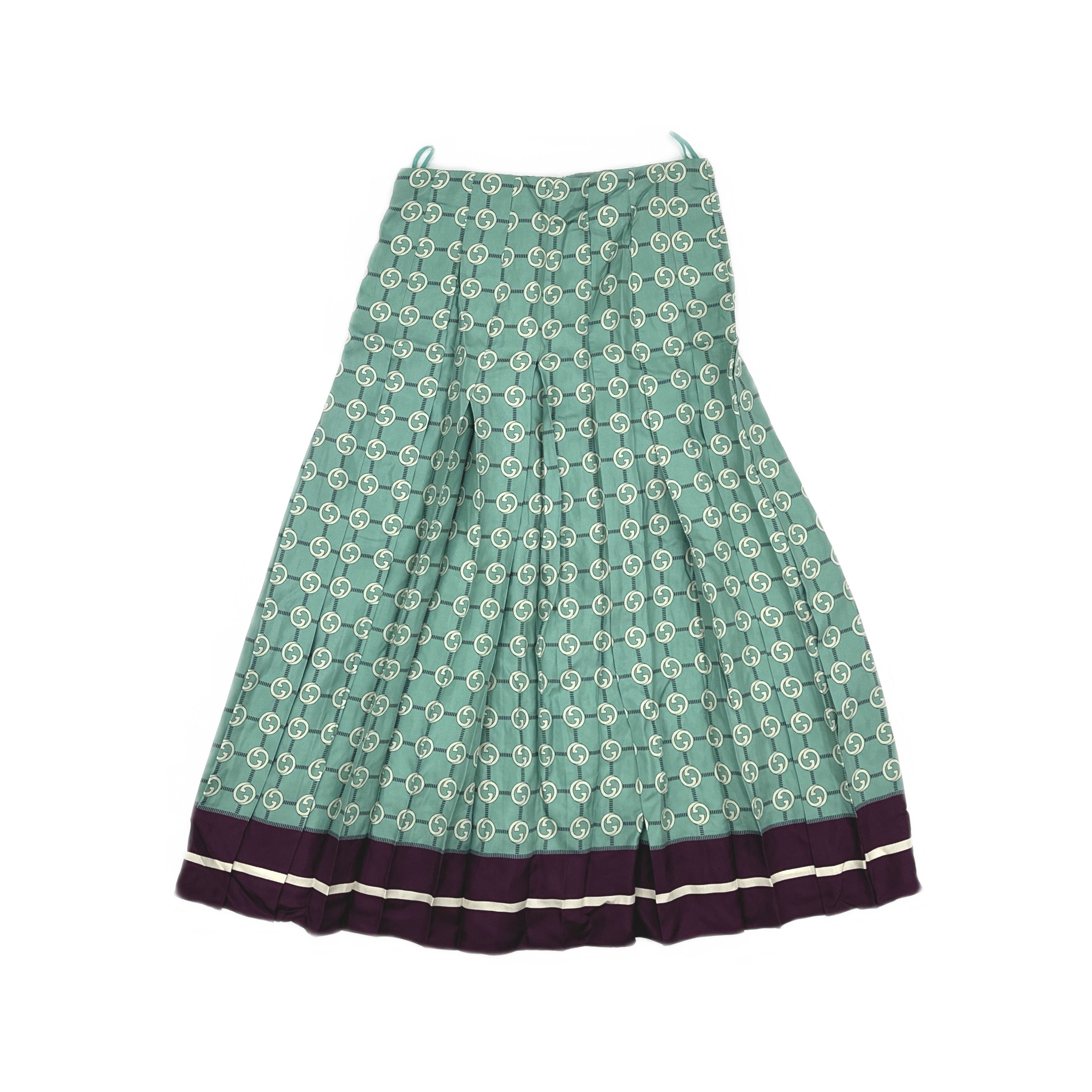 Gucci Gucci Interlocking G Silk Pleated Skirt Size 40 Size 27" / US 4 / IT 40 - 1 Thumbnail