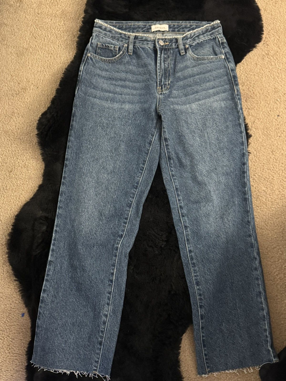 Pacsun PacSun Rhinestone Waistband 90s straight Jeans Size 26" / US 2 / IT 38 - 8 Thumbnail