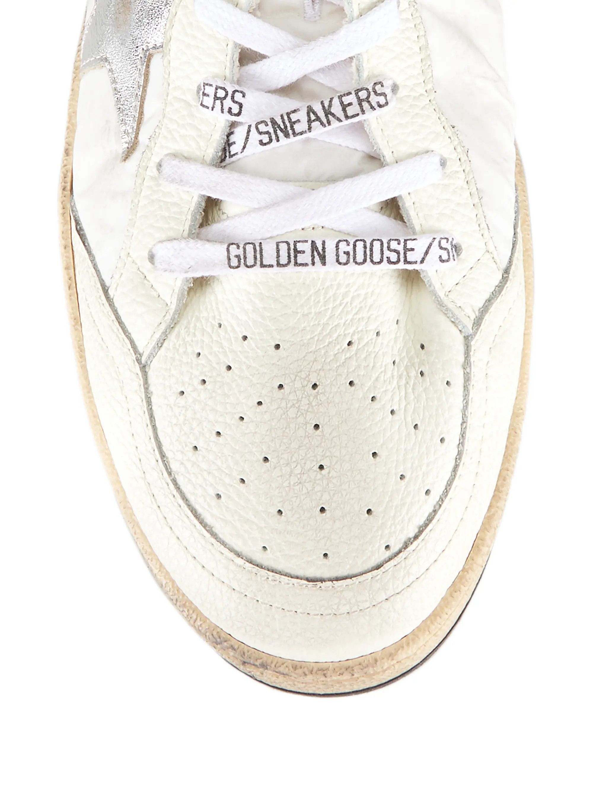 Golden Goose o1w1db10625 Ball Star Lace-Up Sneakers in Multicolor Size US 9 / EU 42 - 4 Thumbnail